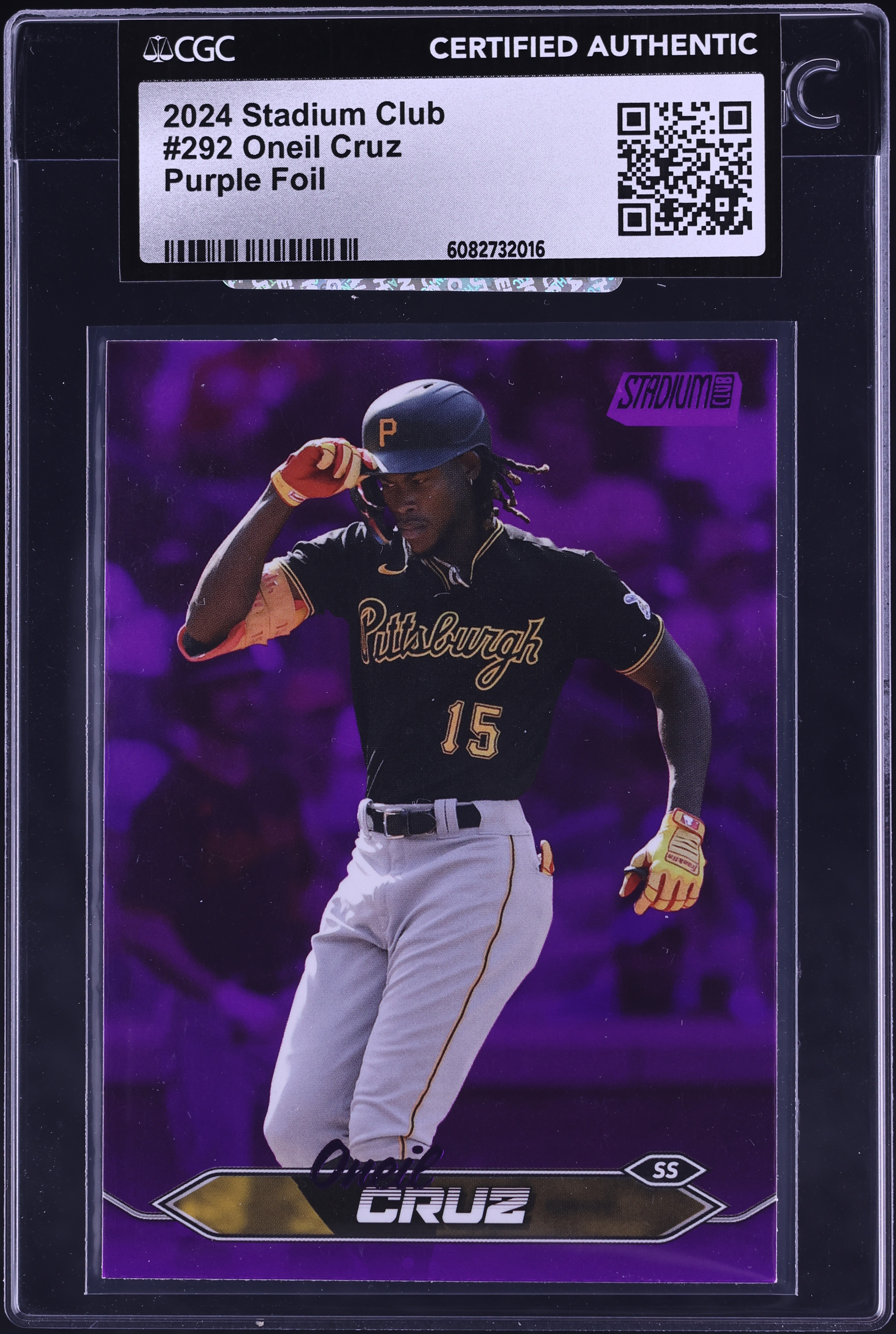 2024 Stadium Club Purple Foil Oneil Cruz /75 #292 CGC AUTH on