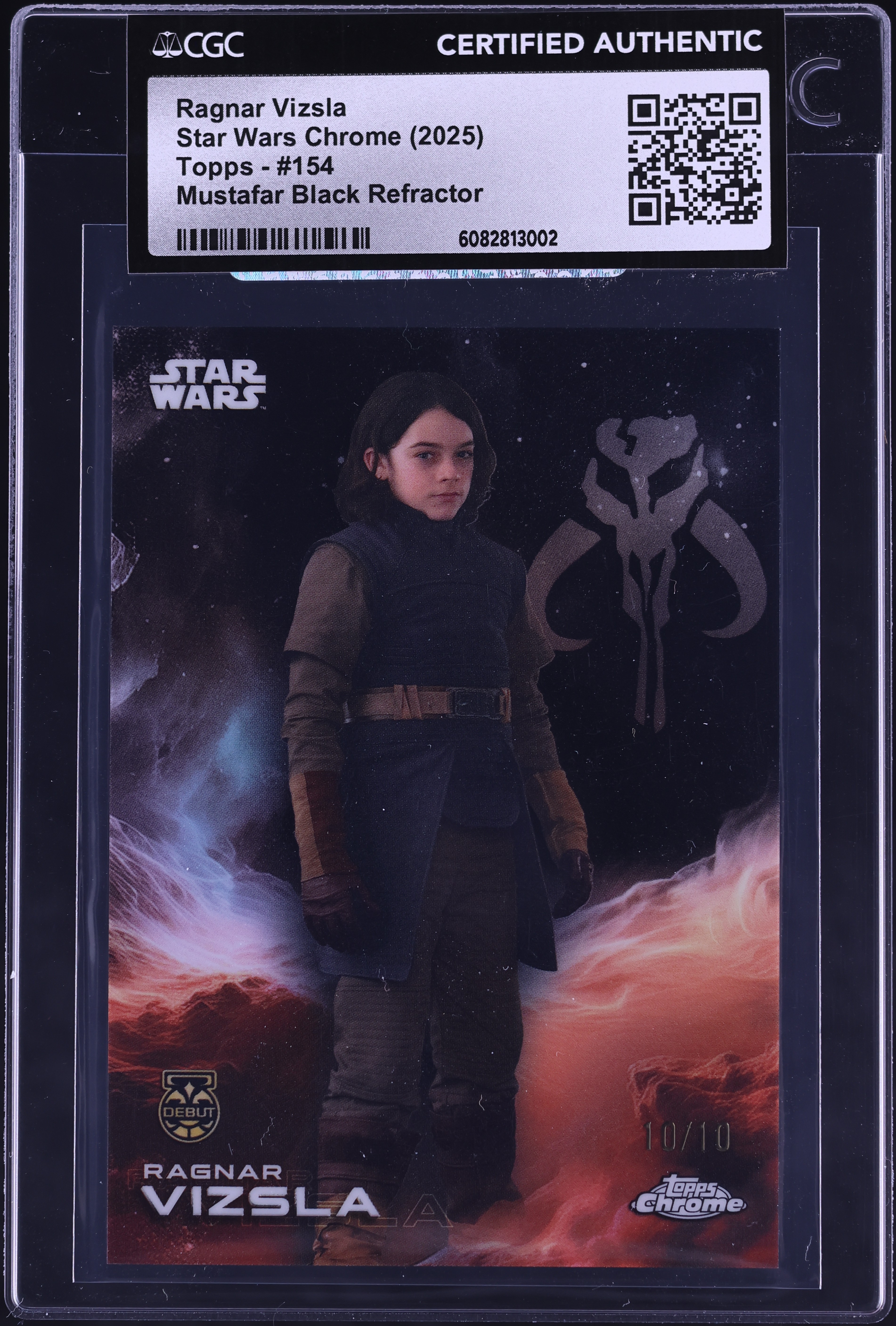 2025 Topps Chrome Star Wars Black Refractor Ragnar Vizsla 10/10