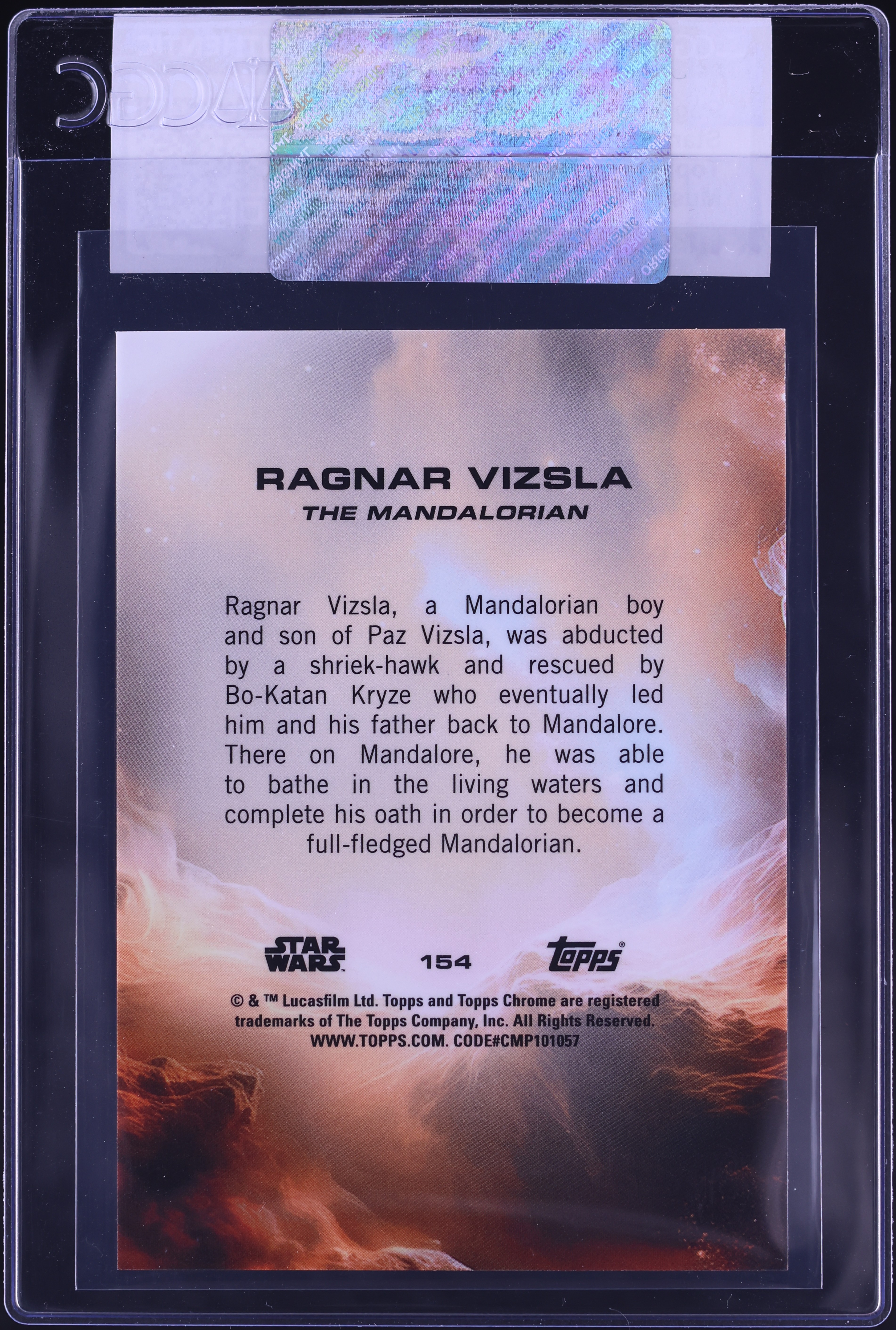 2025 Topps Chrome Star Wars Black Refractor Ragnar Vizsla 10/10