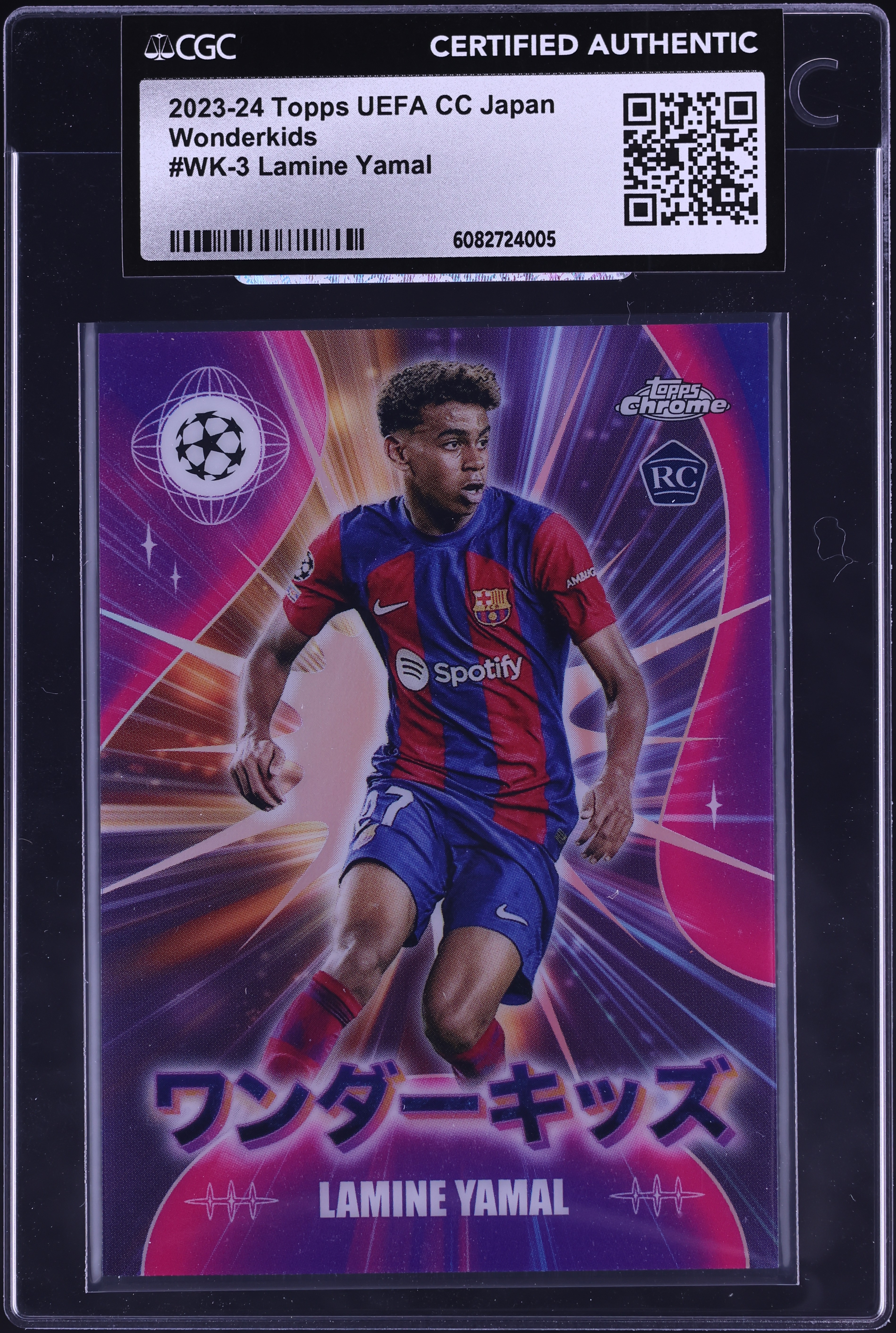 2023 Topps UEFA CC Japan Wonderkids Lamine Yamal ROOKIE #WK-3 CGC