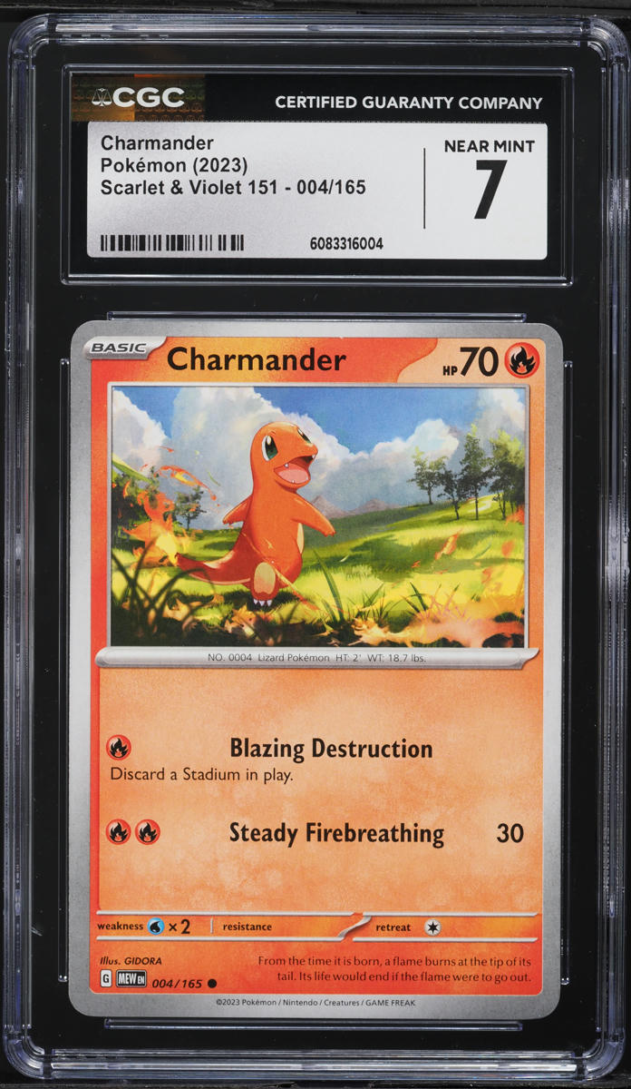 2023 Pokemon Scarlet & Violet 151 Charmander #004 CGC 7 NRMT