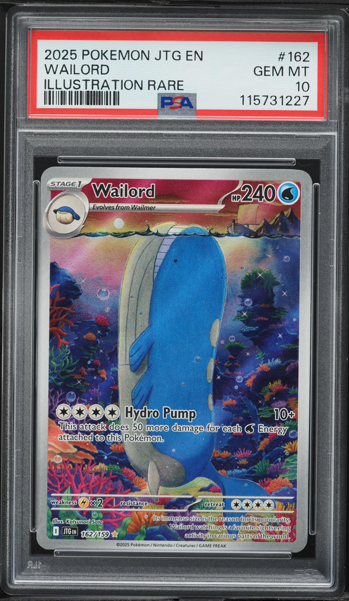 2025 Pokemon Scarlet & Violet Journey Together IR Wailord #162 PSA 10 GEM MINT