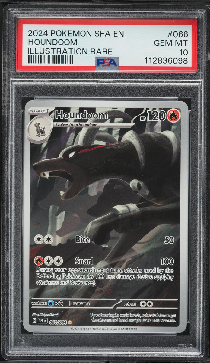 2024 Pokemon Scarlet & Violet Shrouded Fable IR Houndoom #66 PSA 10 GEM MINT
