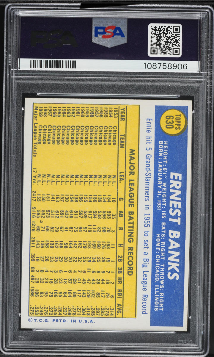 1970 Topps Ernie Banks #630 PSA 7 NRMT