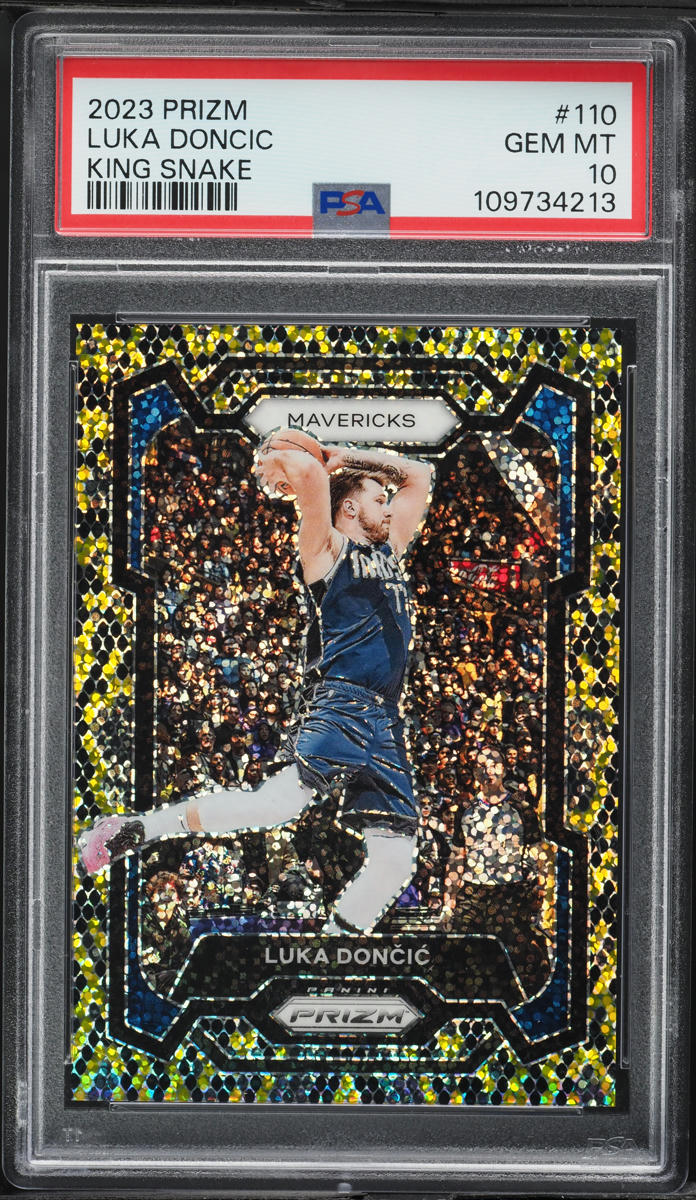 2023 Panini Prizm King Snake Luka Doncic #110 PSA 10 GEM MINT on