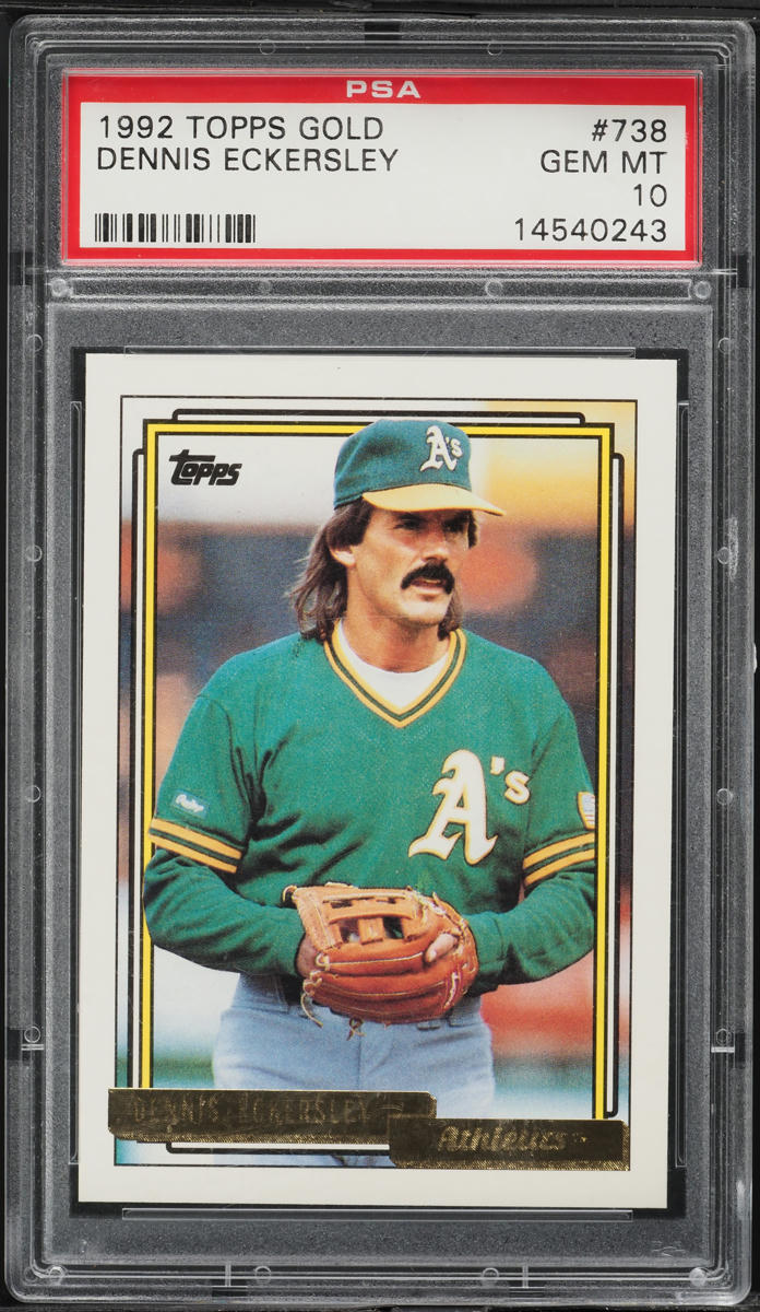 1992 Topps Gold Dennis Eckersley #738 PSA 10 GEM MINT