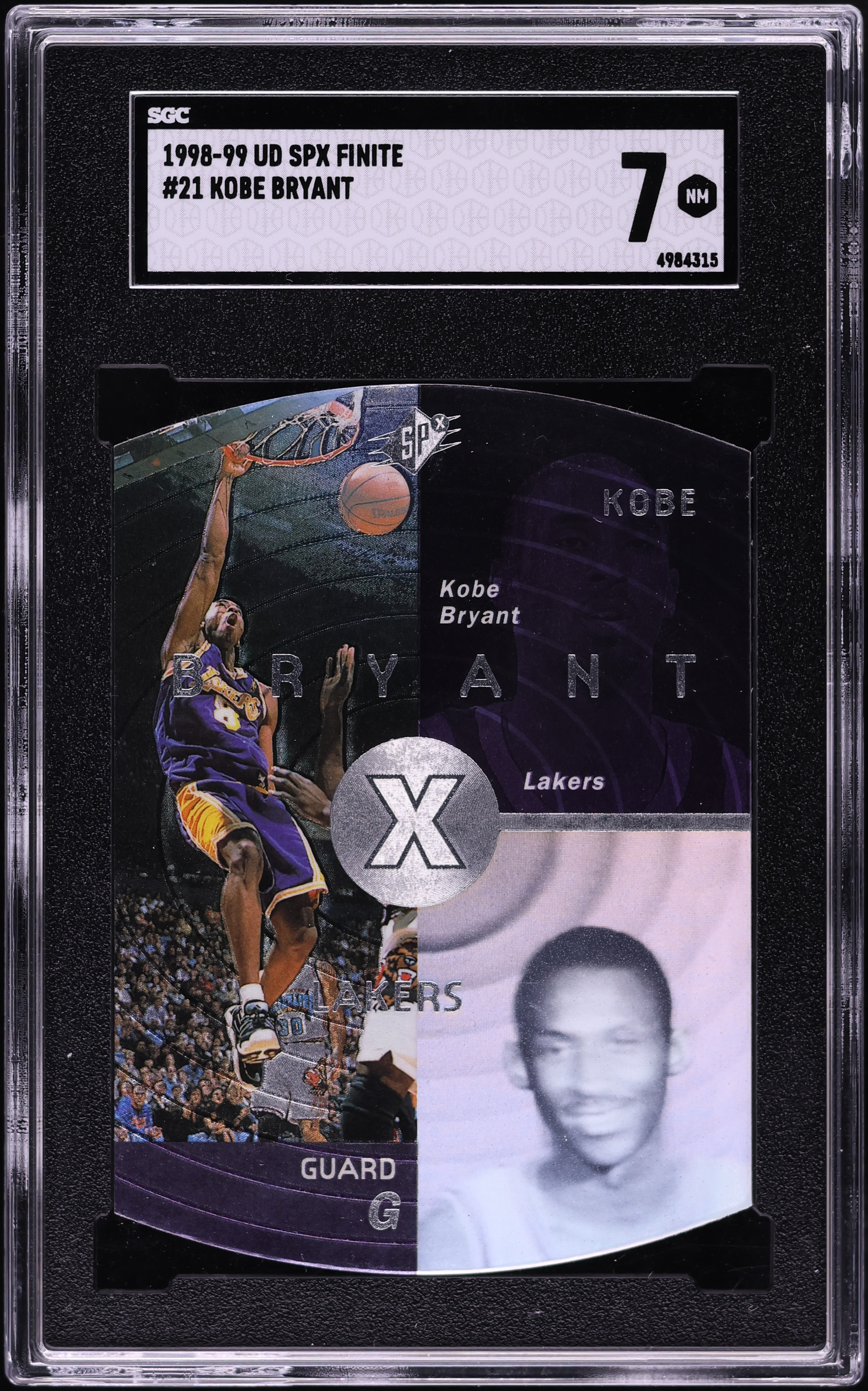 1998 SPx Finite Kobe Bryant #21 SGC 7 NRMT on Fanatics Collect