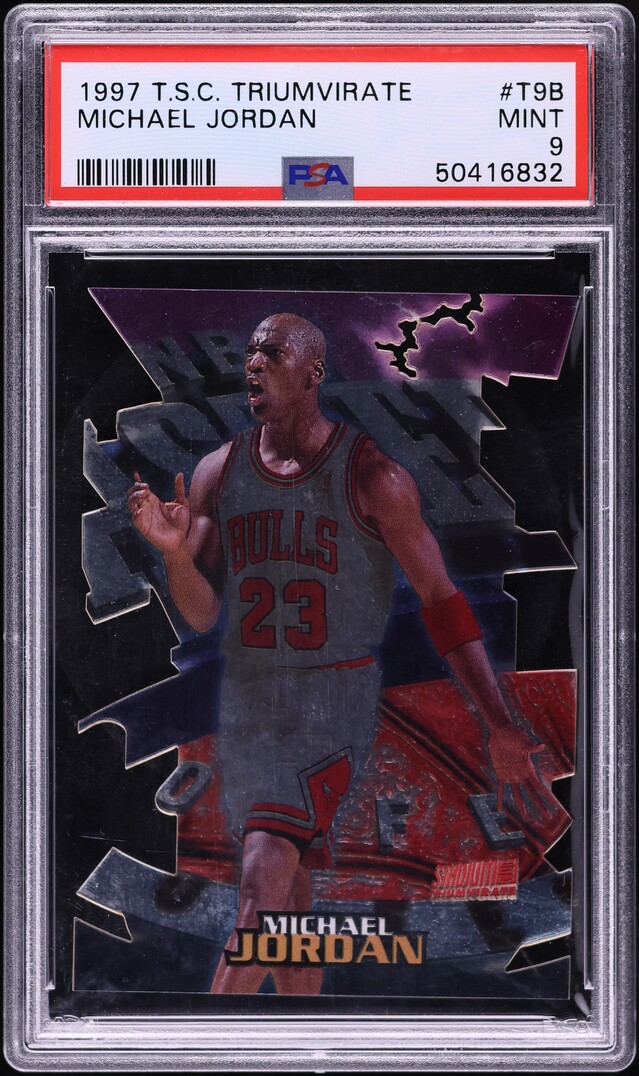 1997 Stadium Club Triumvirate Die-Cut Michael Jordan #T9B PSA 9 MINT