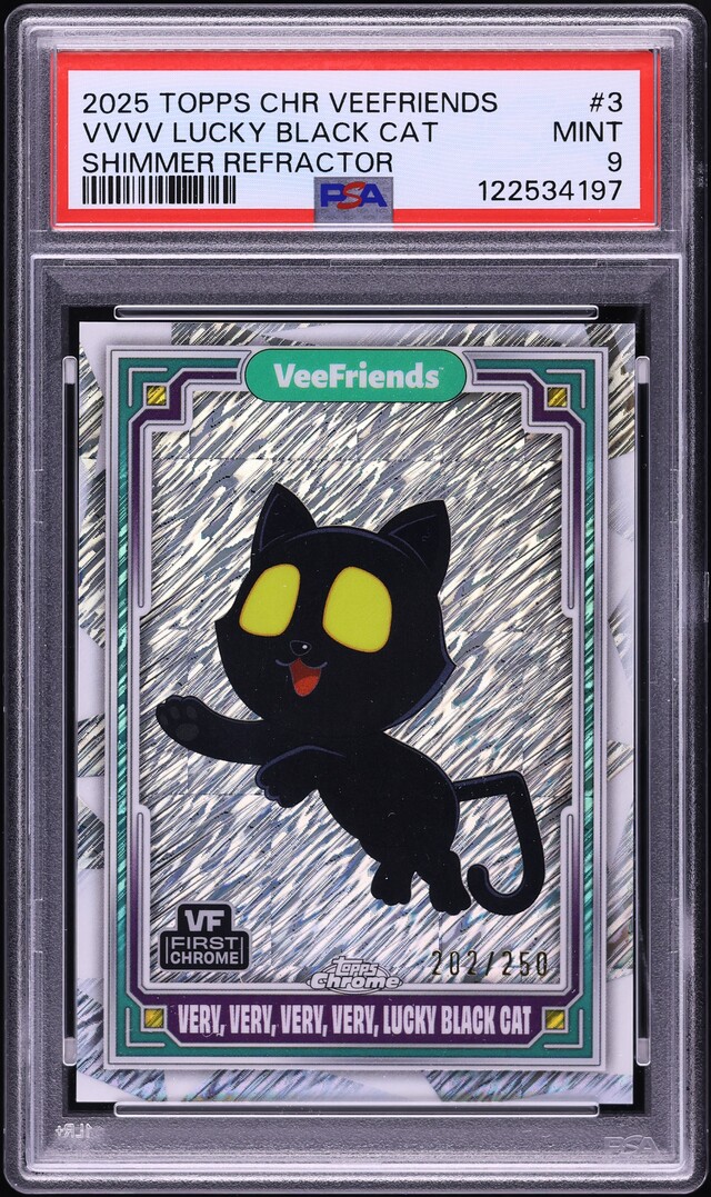 2025 Topps Chrome VeeFriends Shimmer Refractor Very Lucky Black