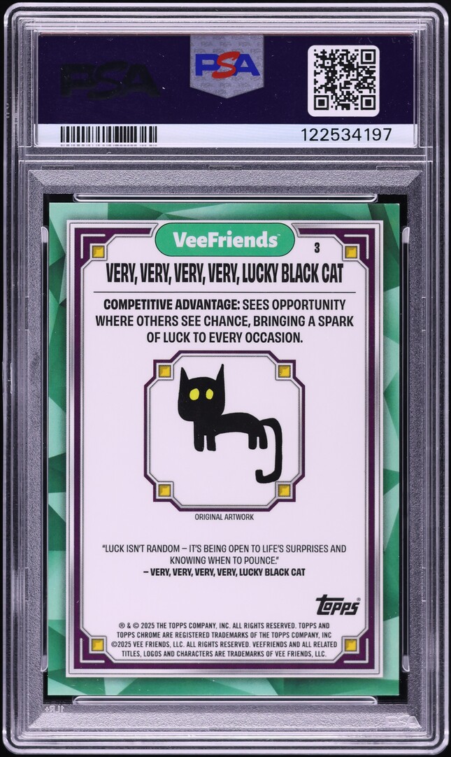 2025 Topps Chrome VeeFriends Shimmer Refractor Very Lucky Black