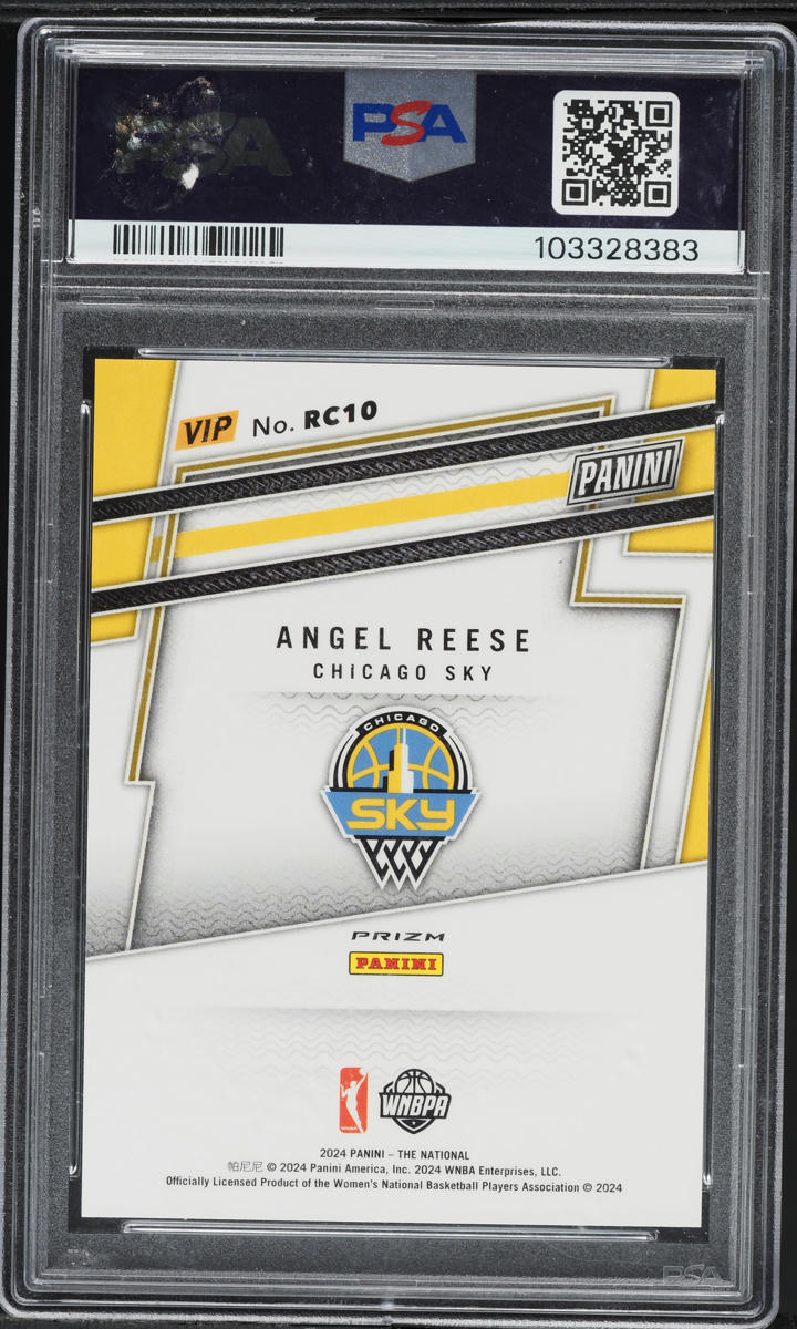 2024 Panini NSCC VIP Gold White Sparkles Angel Reese ROOKIE #RC10 PSA 10