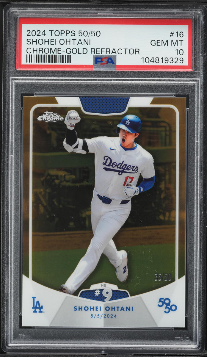 2024 Topps Chrome 50/50 Gold Refractor Shohei Ohtani /50 #16 PSA 10 GEM MINT