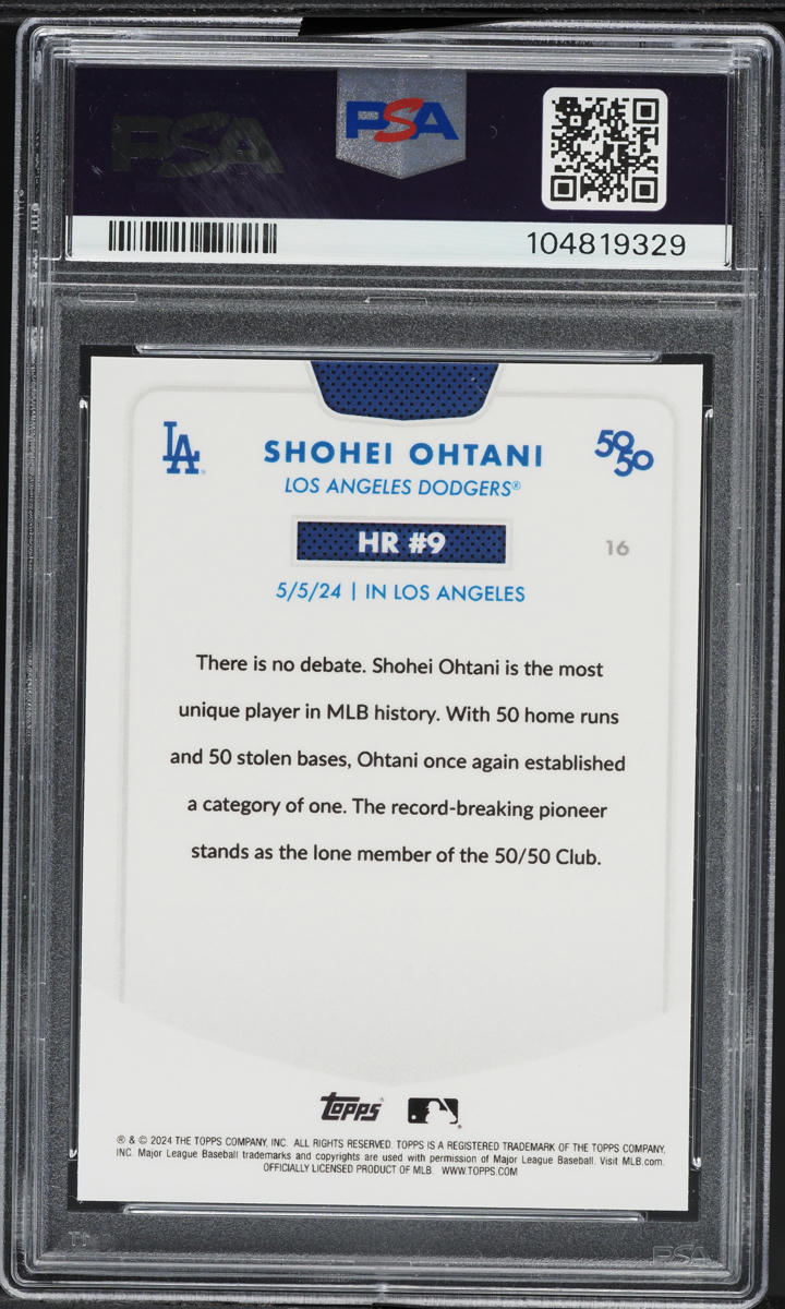 2024 Topps Chrome 50/50 Gold Refractor Shohei Ohtani /50 #16 PSA 10 GEM MINT