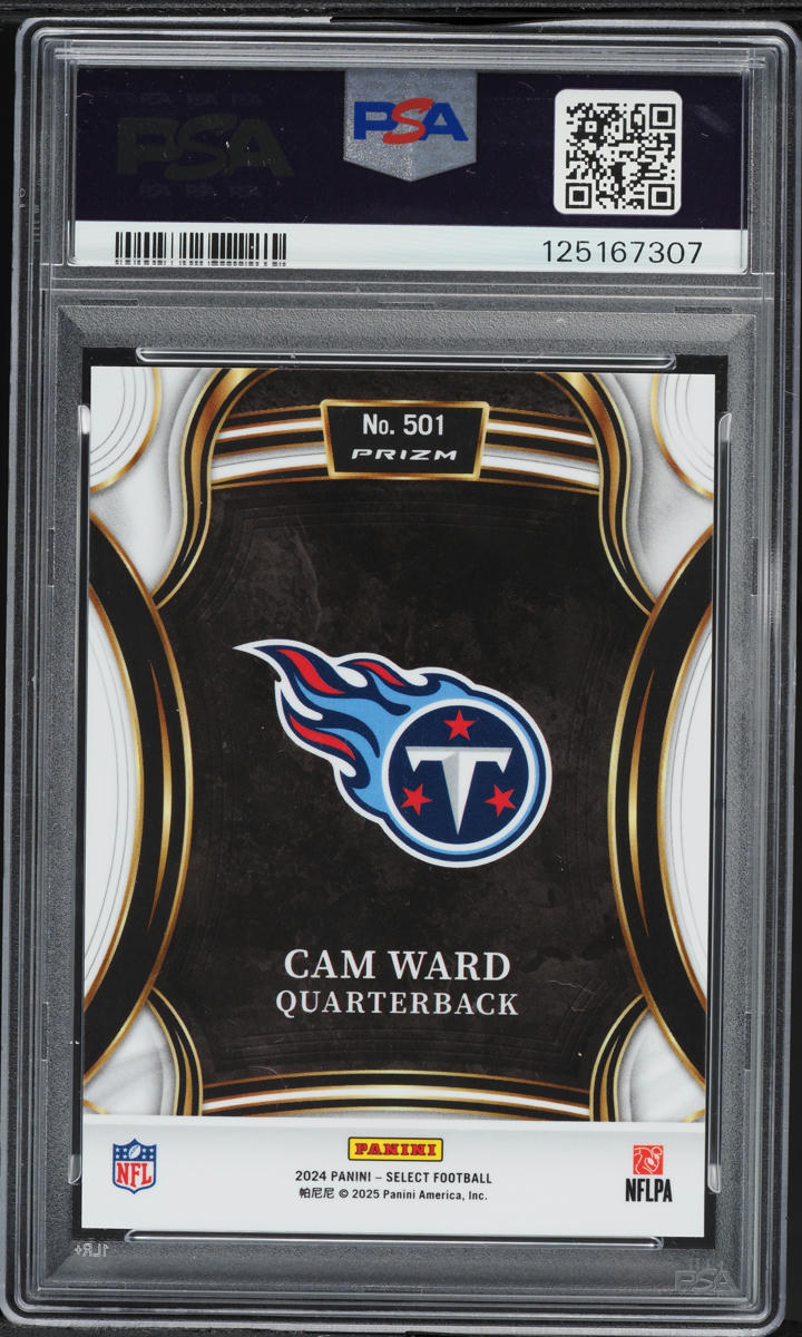 2024 Select XRC Silver Prizm Cam Ward ROOKIE #501 PSA 9 MINT on