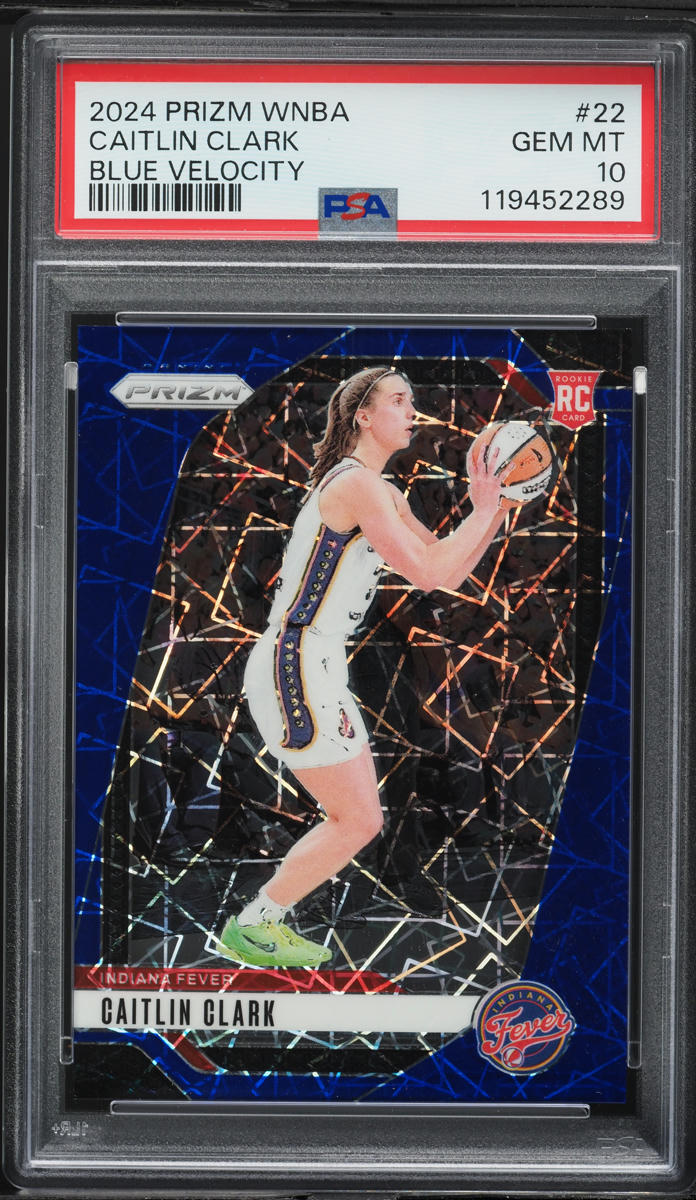 2024 Panini Prizm WNBA Blue Velocity Caitlin Clark ROOKIE #22 PSA 10 GEM MINT