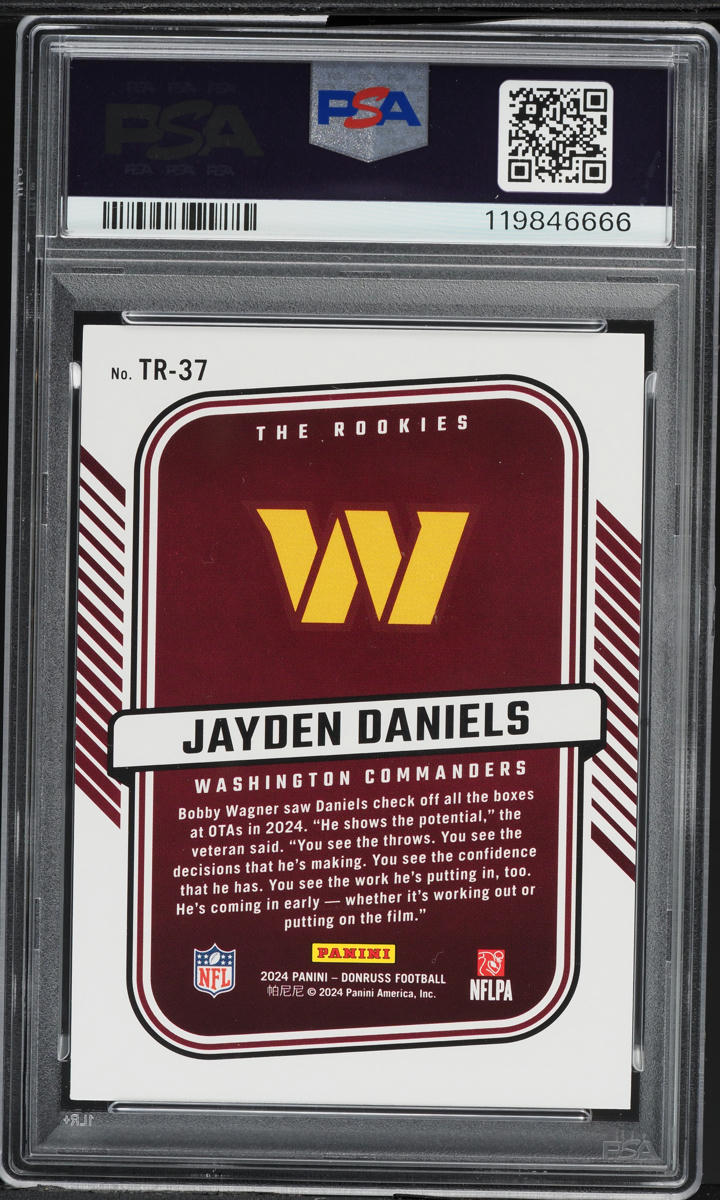 2024 Donruss The Rookies Jayden Daniels ROOKIE #TR-37 PSA 10 GEM MINT
