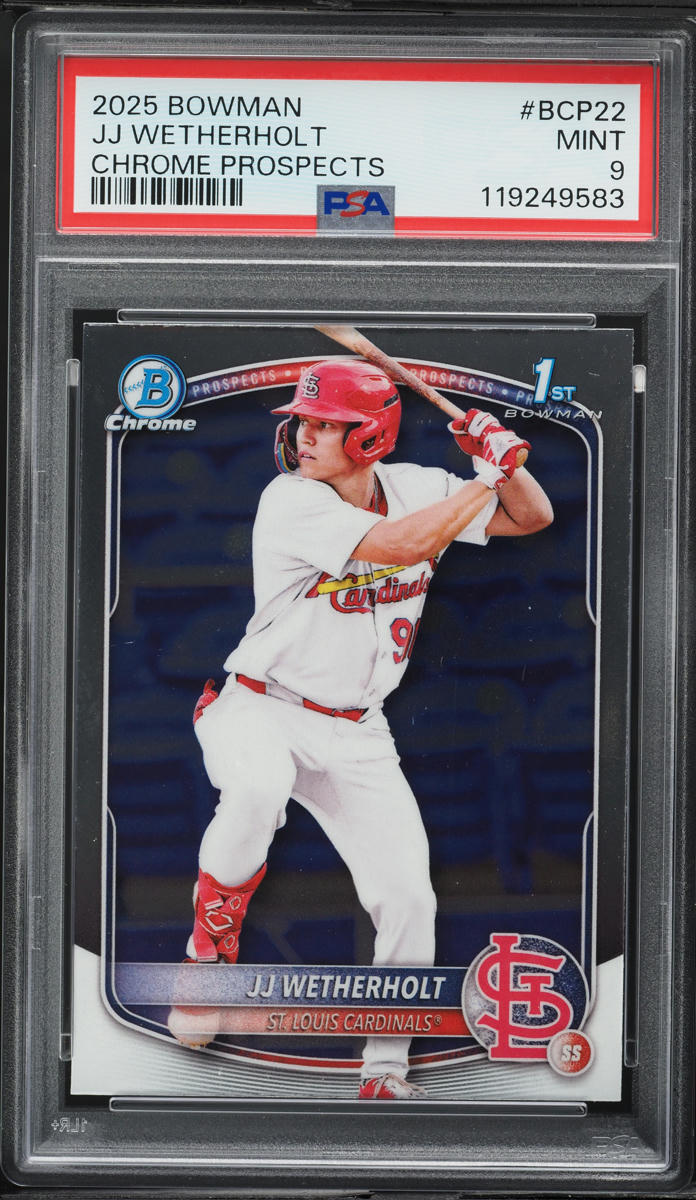 2025 Bowman Chrome JJ Wetherholt PROSPECT #BCP22 PSA 9 MINT