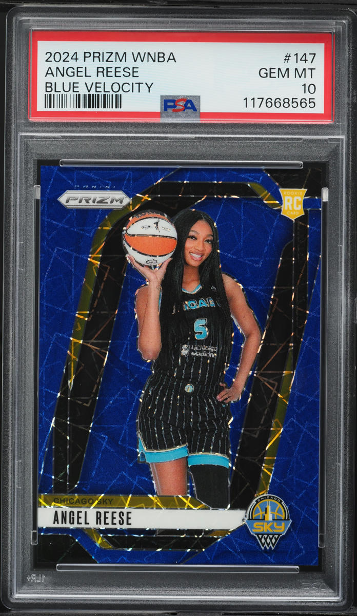 2024 Panini Prizm WNBA Blue Velocity Angel Reese ROOKIE #147 PSA 10 GEM MINT