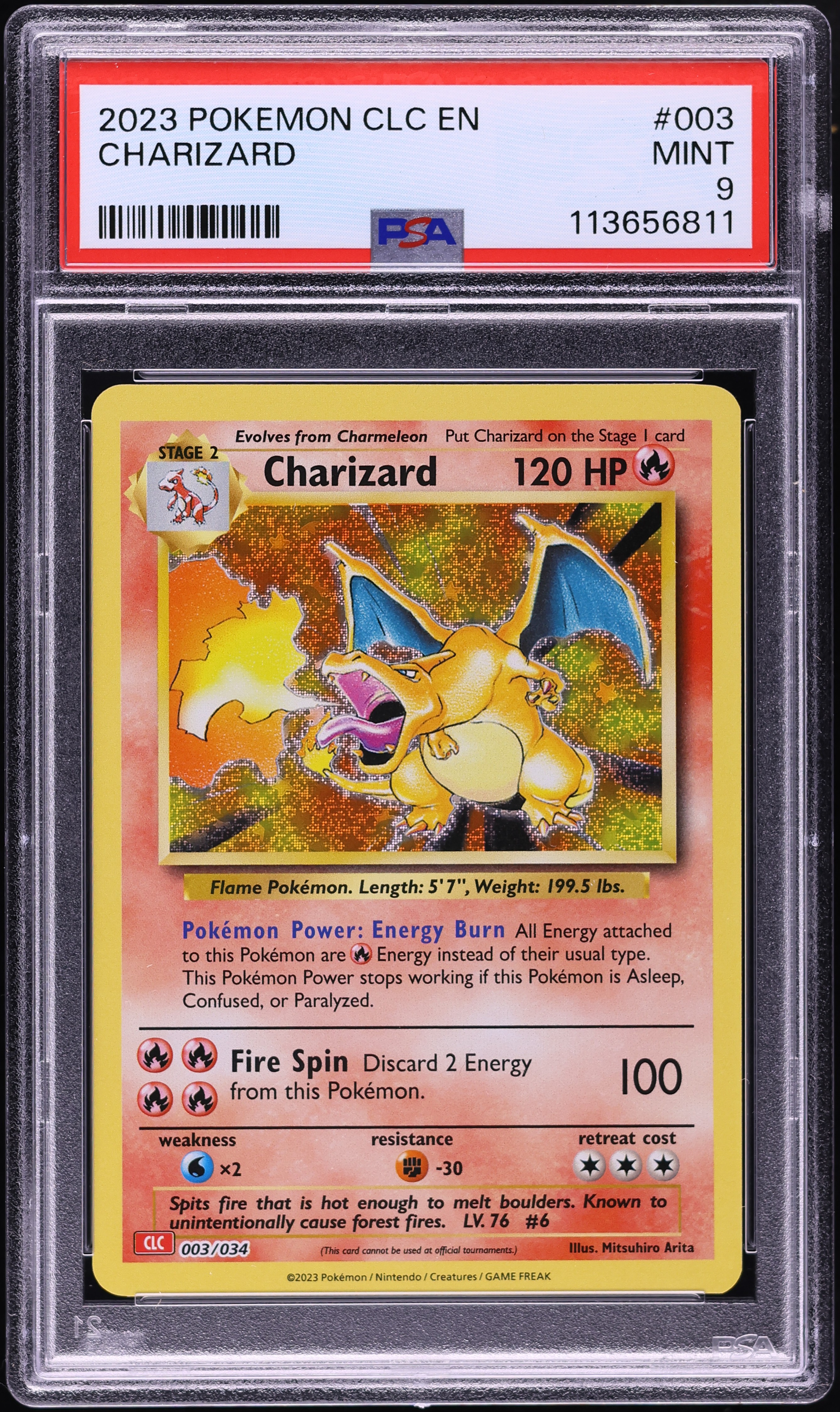 2023 Pokemon TCG Classic Collection Holo Charizard #3 PSA 9 MINT
