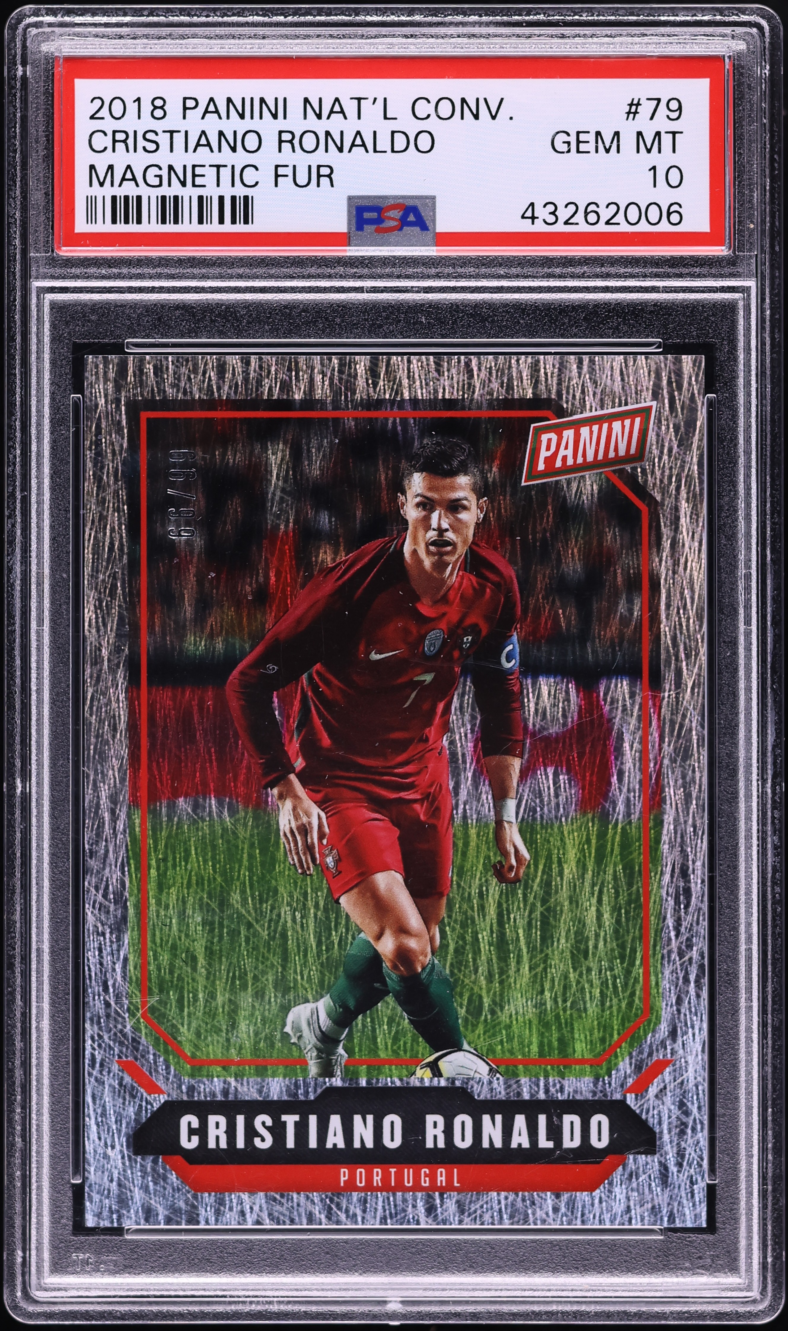 2018 Panini National Convention Magnetic Fur Cristiano Ronaldo /99
