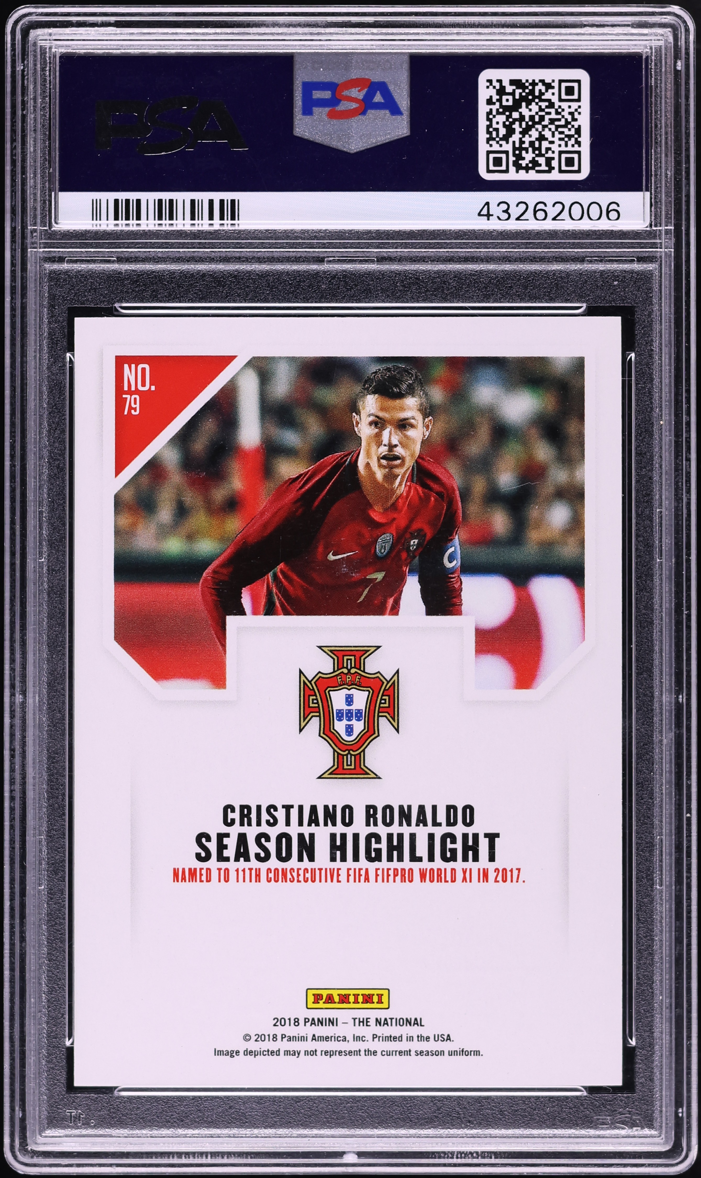 2018 Panini National Convention Magnetic Fur Cristiano Ronaldo /99