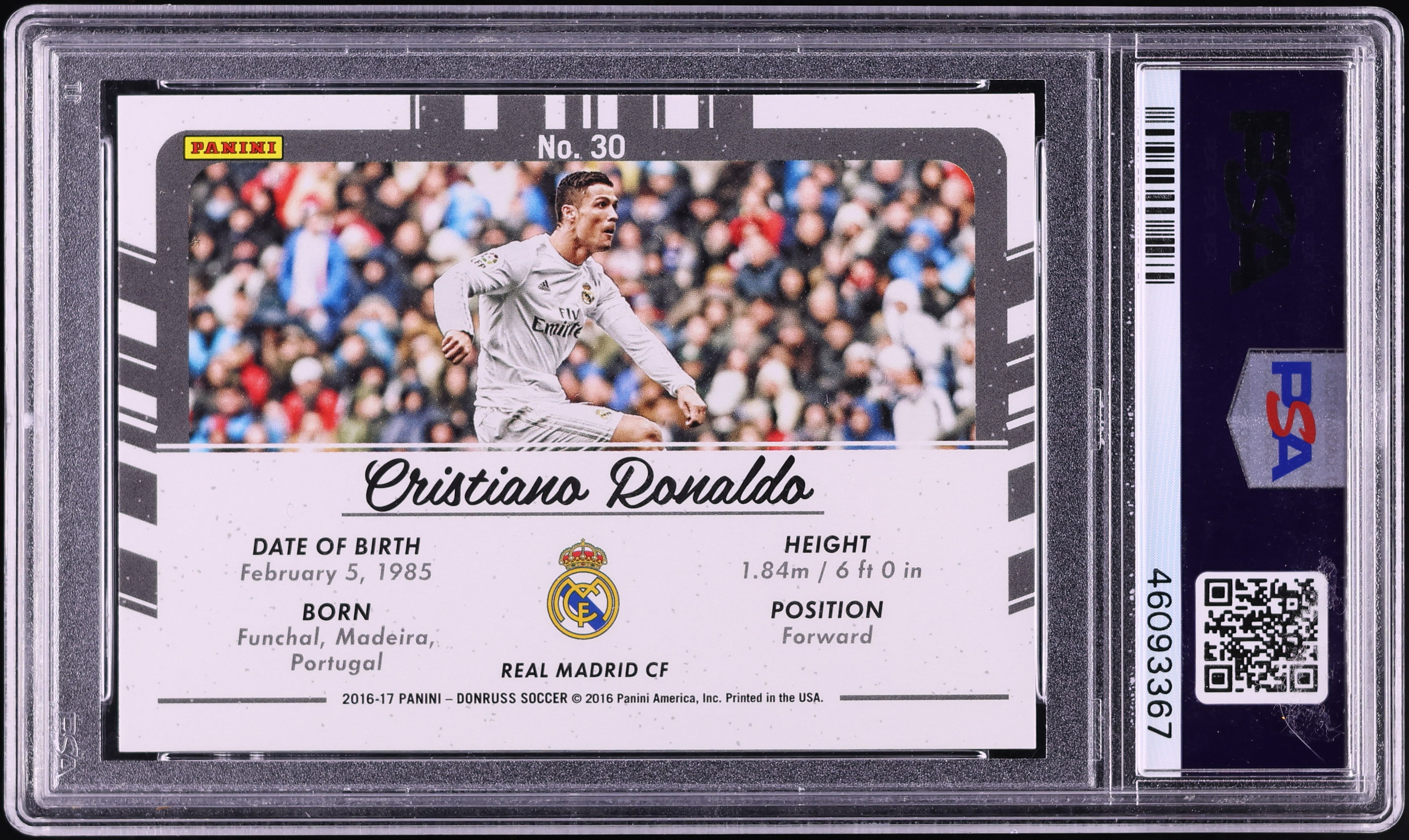 2016 Donruss Picture Perfect Holo Cristiano Ronaldo #30 PSA 10 GEM 