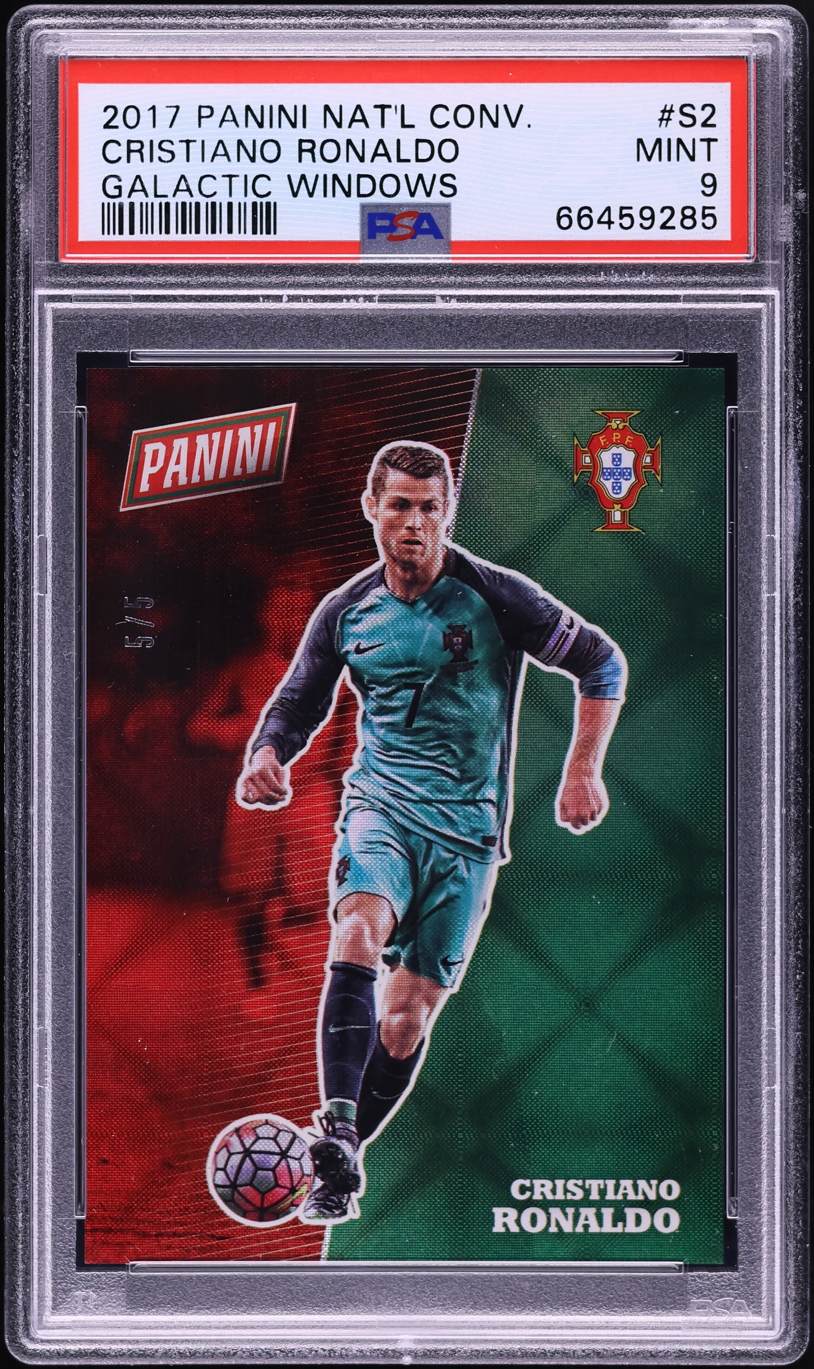 2017 Panini National Convention Galactic Windows Cristiano Ronaldo