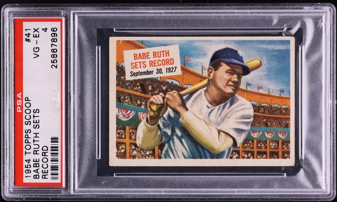 1954 Topps Scoop Babe Ruth SETS RECORD #41 PSA 4 VGEX
