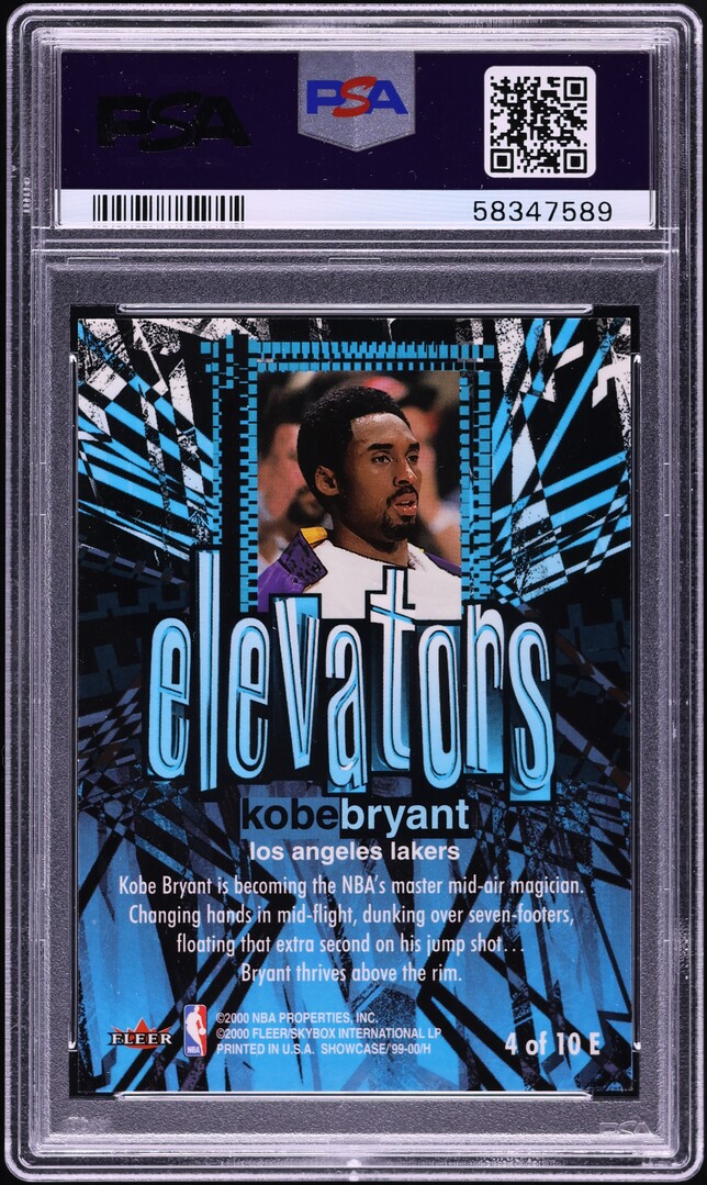 1999 Flair Showcase Elevators Kobe Bryant #4 PSA 9 MINT on
