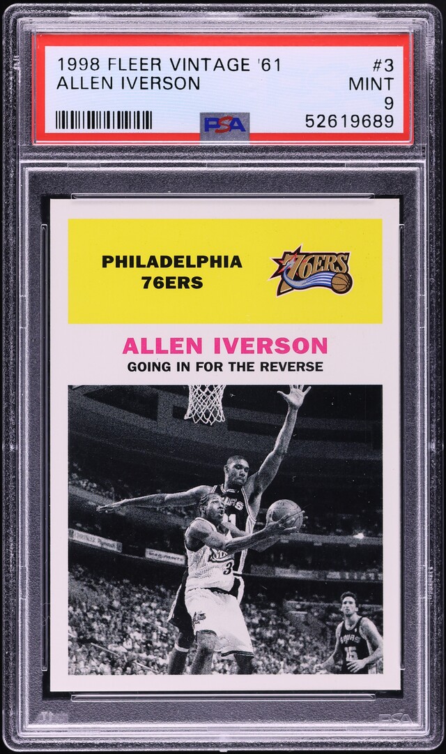 1998 Fleer Tradition Vintage '61 Allen Iverson #3 PSA 9 MINT