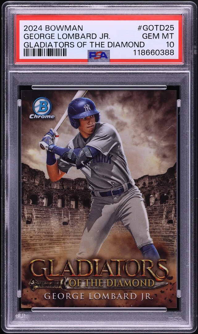 2024 Bowman Chrome Gladiators Of The Diamond George Lombard Jr. PROSPECT PSA 10