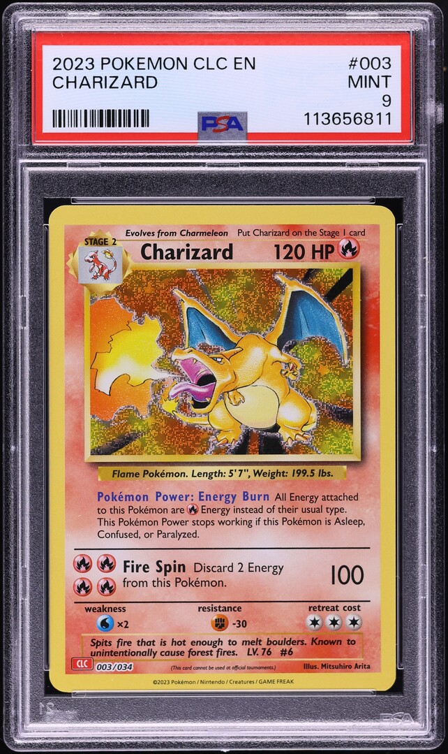 2023 Pokemon TCG Classic Collection Holo Charizard #3 PSA 9 MINT