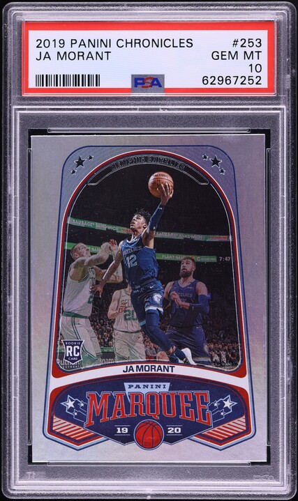 2019 Panini Chronicles Marquee Ja Morant ROOKIE #253 PSA 10 GEM