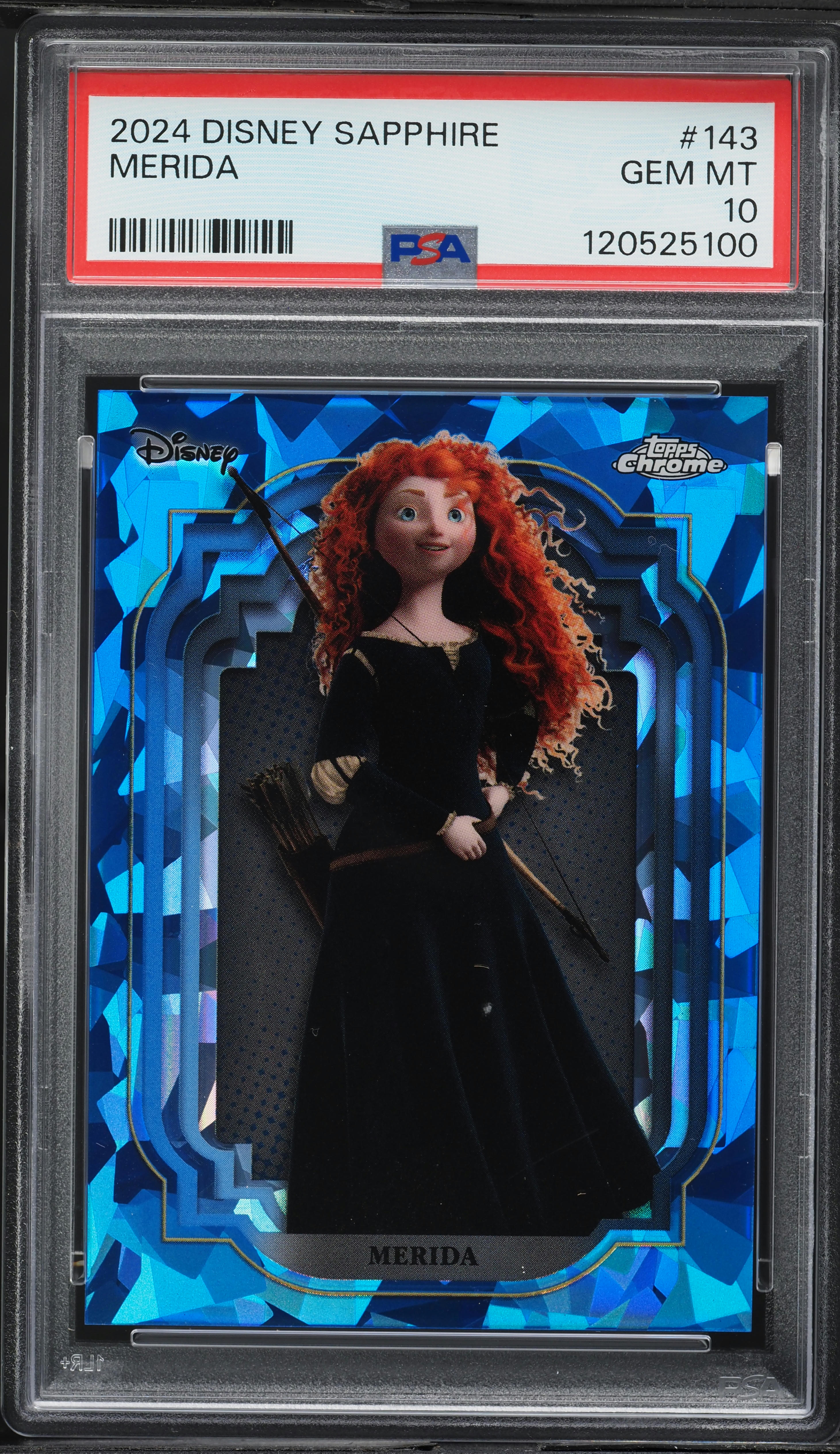 2024 Topps Chrome Disney Sapphire Edition Merida #143 PSA 10 GEM