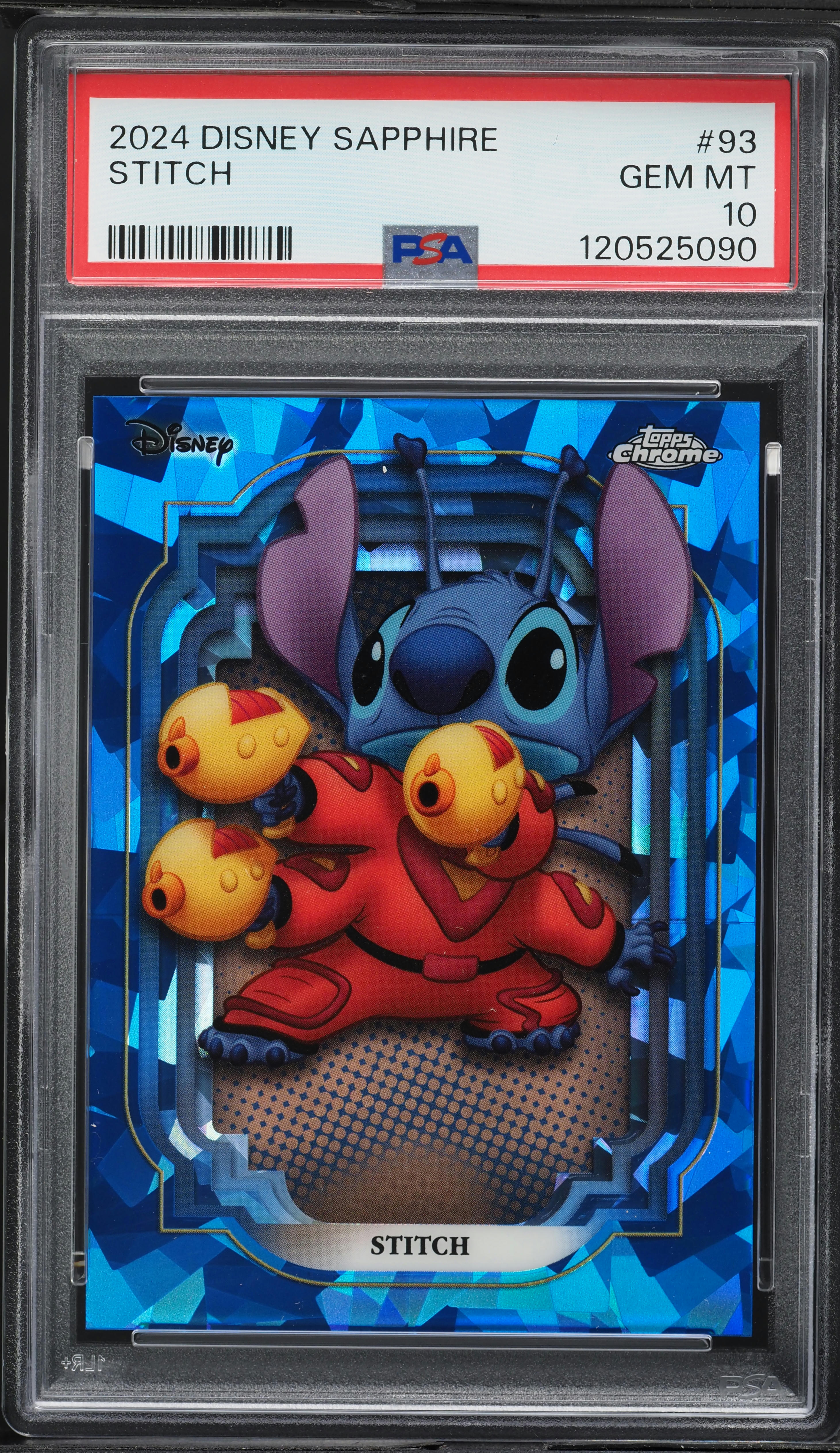 2024 Topps Chrome Disney Sapphire Edition Stitch #93 PSA 10 GEM
