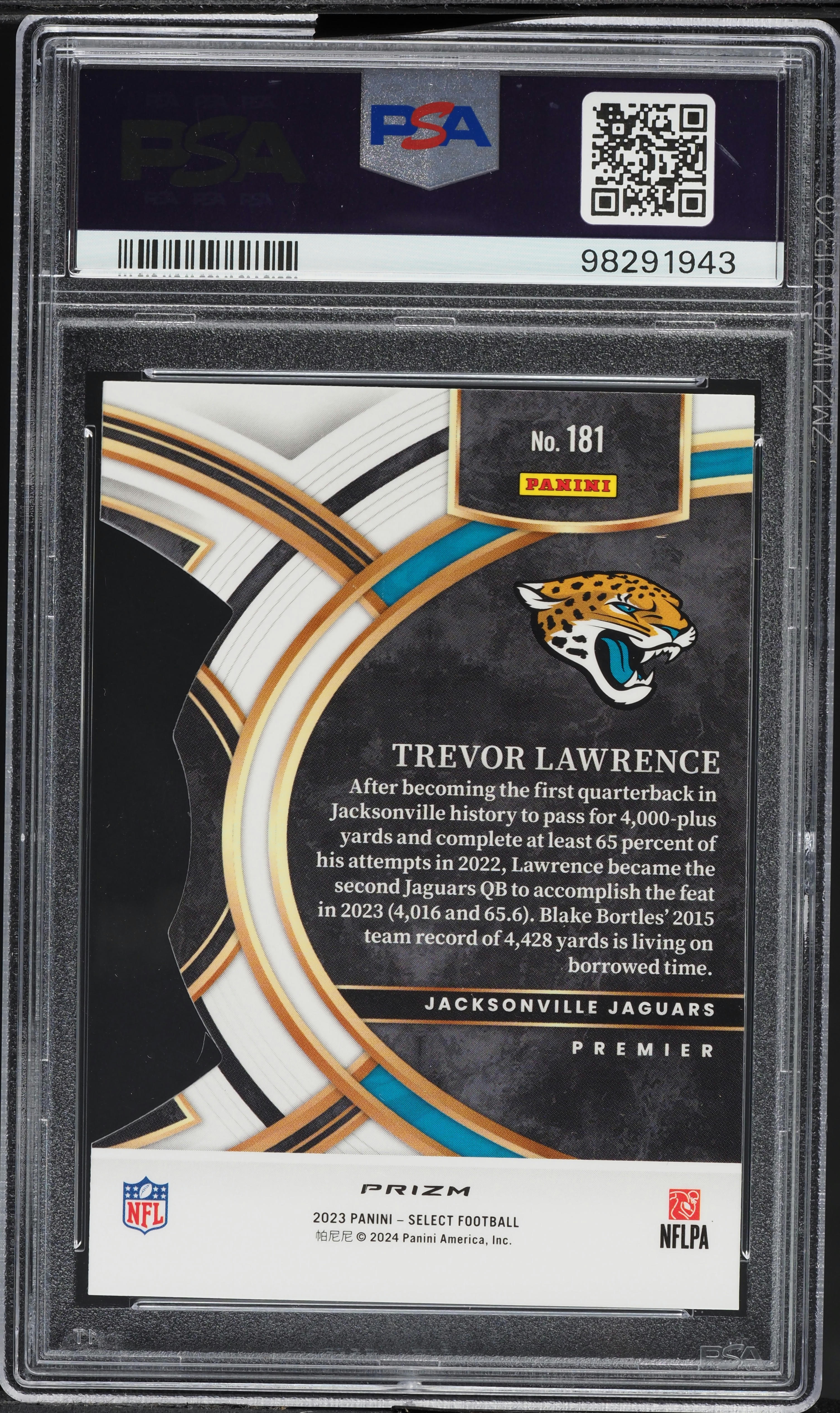 2023 Select Premier Die-Cut Red & Yellow Prizm Trevor Lawrence