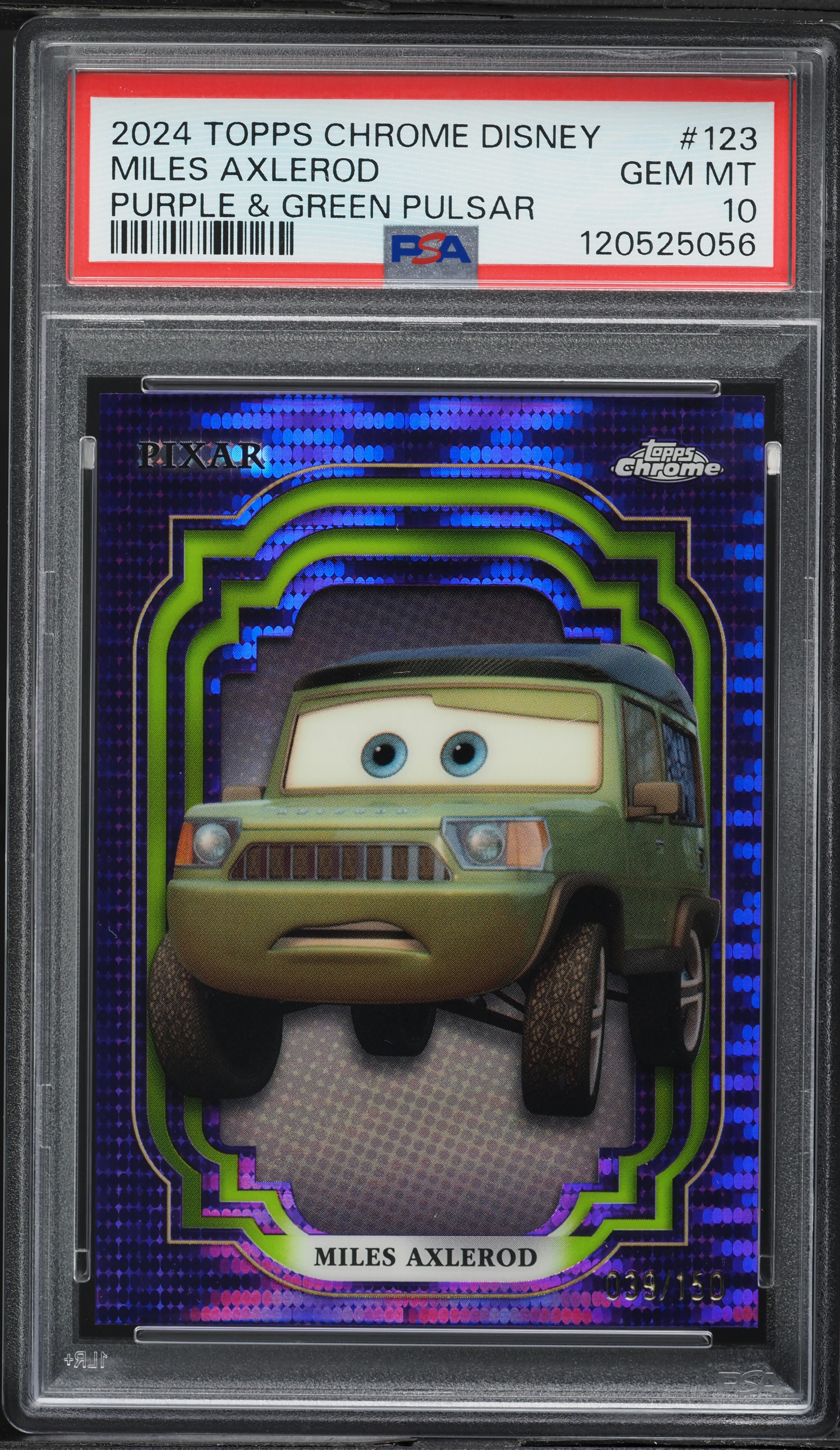 2024 Topps Chrome Disney Purple & Green Pulsar Miles Axlerod /150