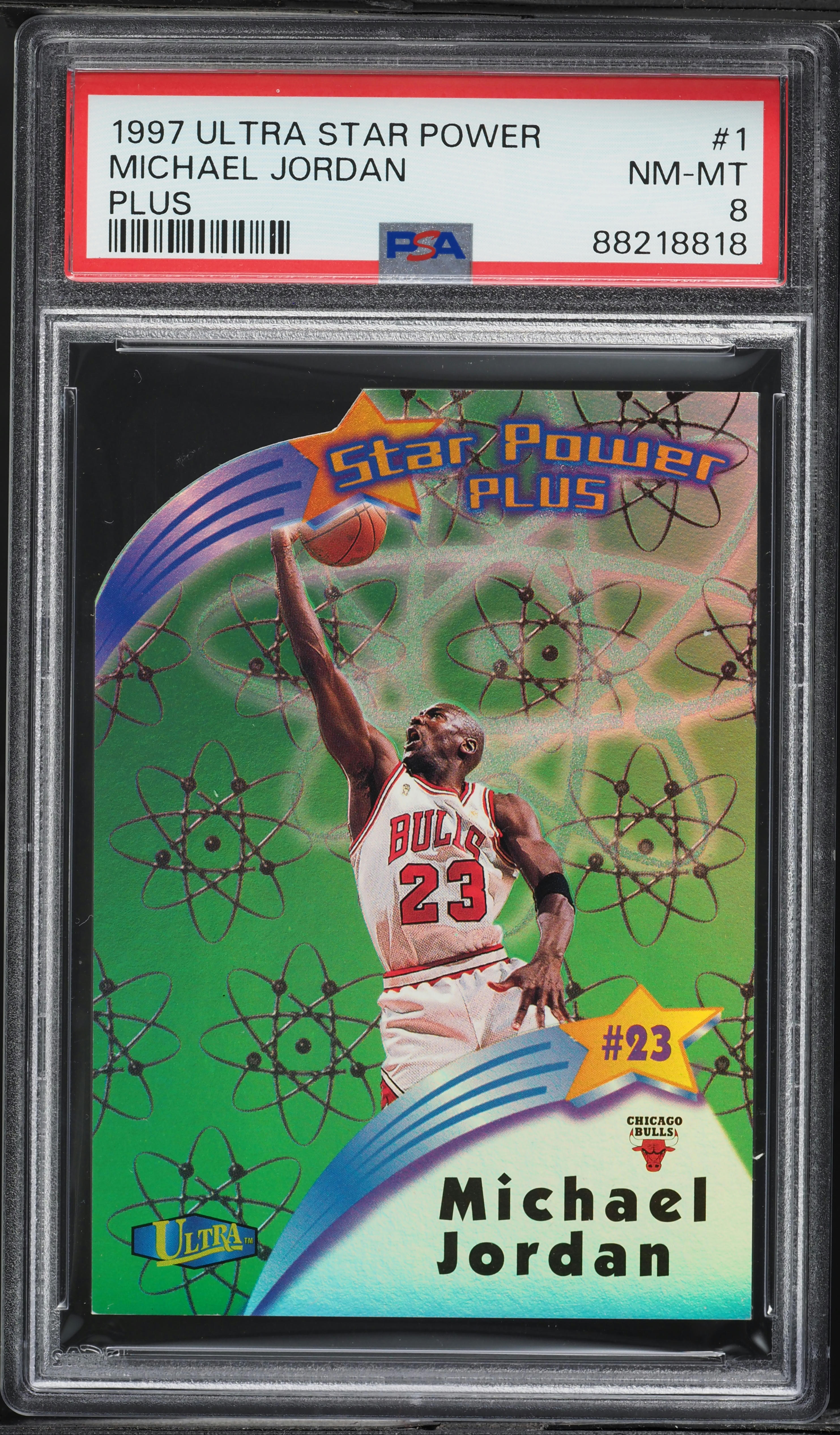 1997 Ultra Star Power Plus Michael Jordan #1 PSA 8 NM-MT on 