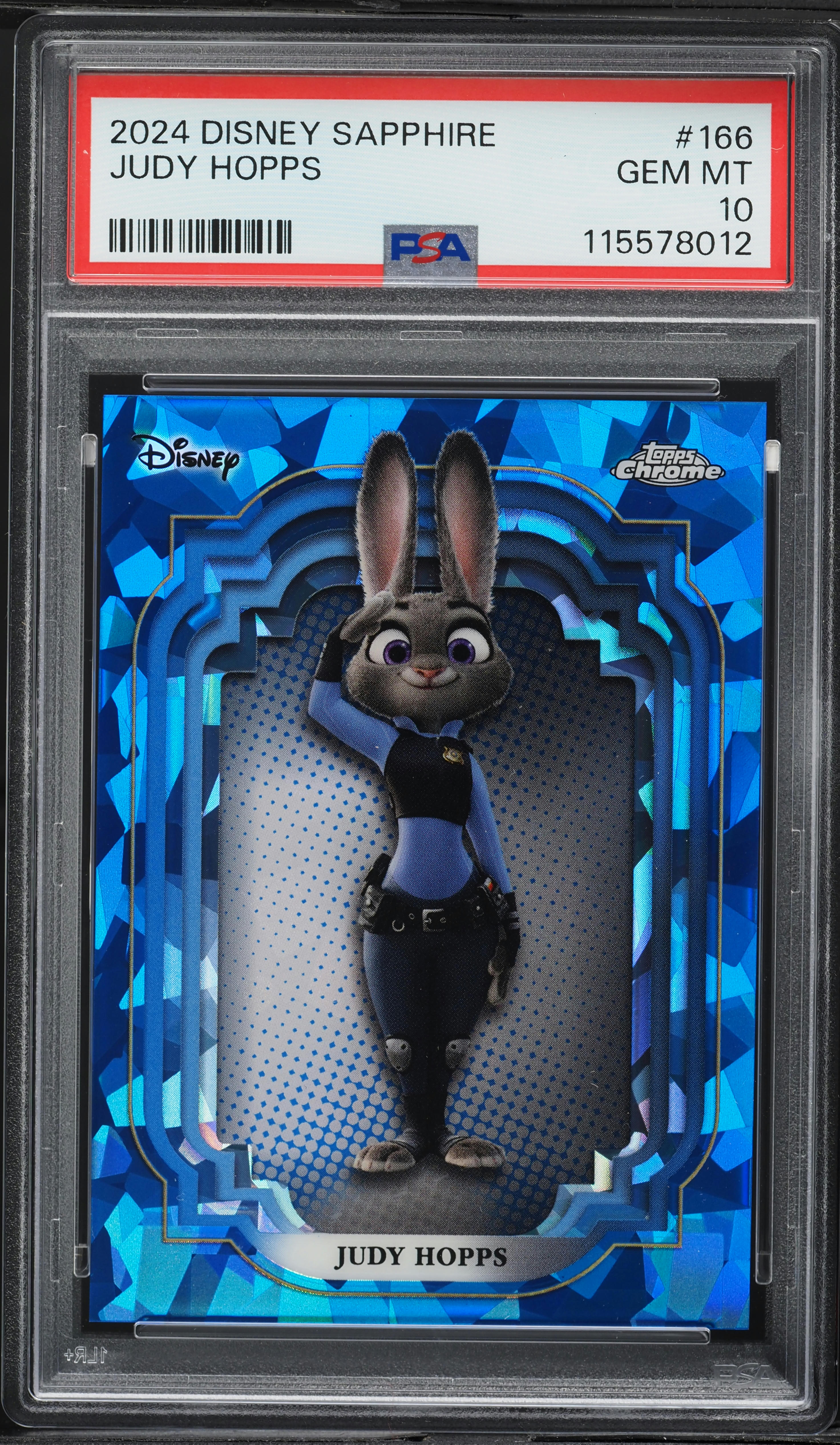 2024 Topps Chrome Disney Sapphire Judy Hopps #166 PSA 10 GEM MINT
