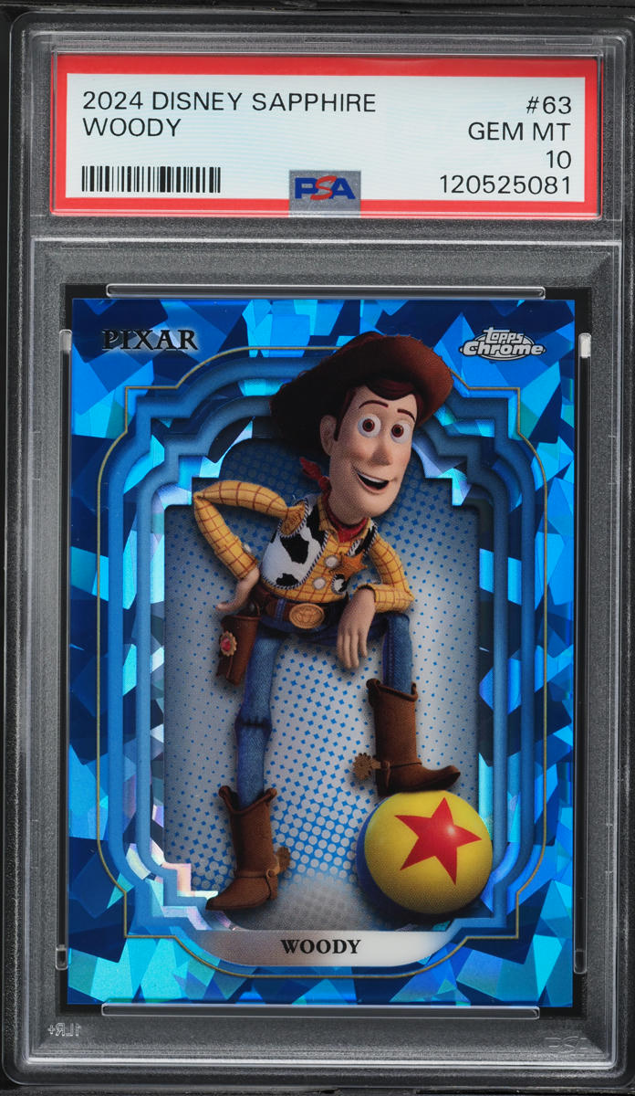 2024 Topps Chrome Disney Sapphire Edition Woody #63 PSA 10 GEM