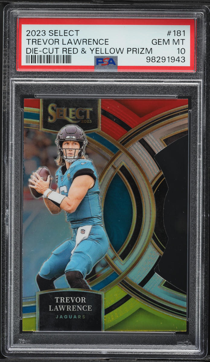 2023 Select Premier Die-Cut Red & Yellow Prizm Trevor Lawrence