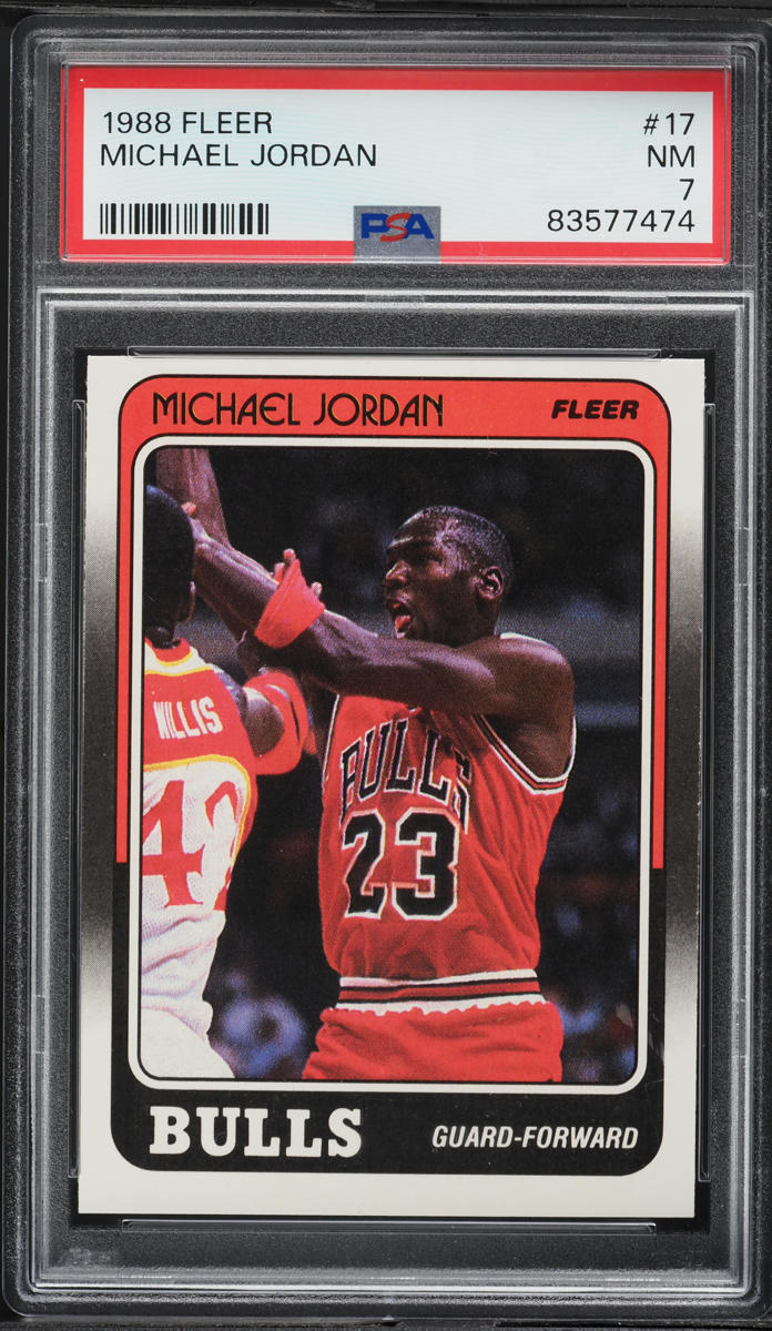1988 Fleer Basketball Michael Jordan #17 PSA 7 NRMT