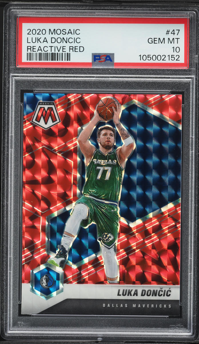 2020 Panini Mosaic Reactive Red Luka Doncic #47 PSA 10 GEM MINT