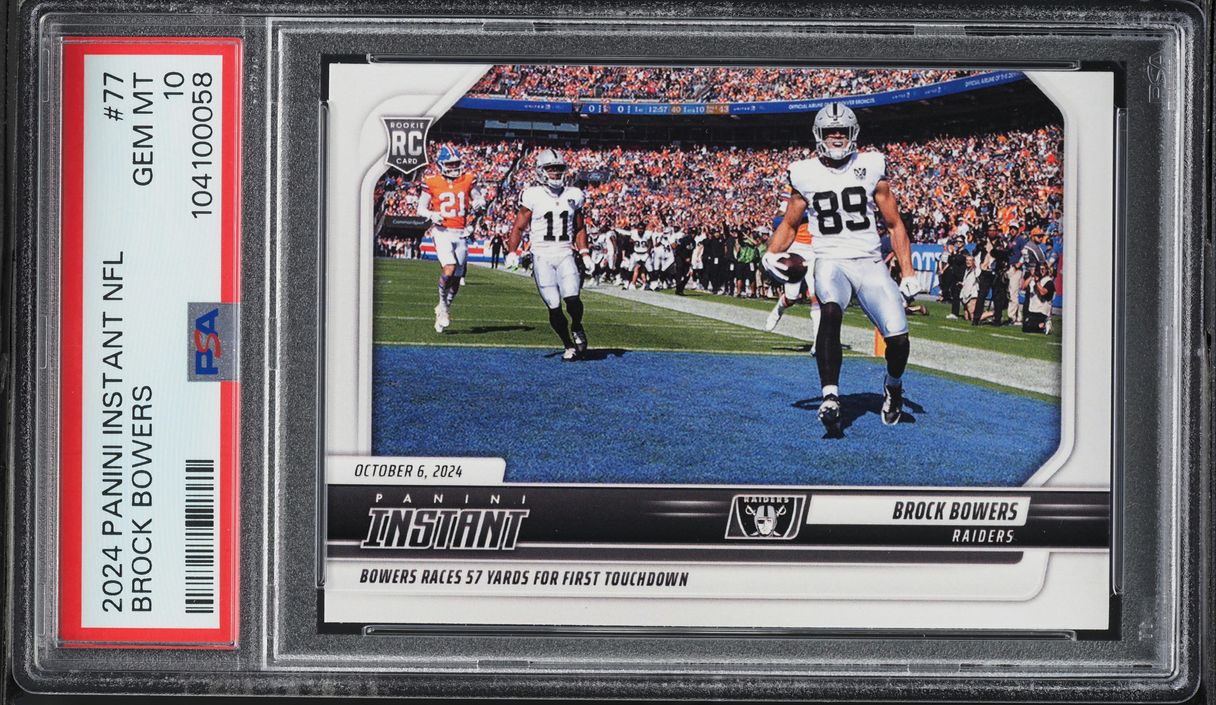 2024 Panini Instant NFL Brock Bowers ROOKIE #77 PSA 10 GEM MINT