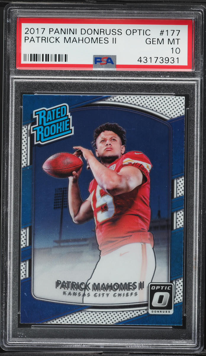 2017 Donruss Optic Patrick Mahomes II ROOKIE #177 PSA 10 GEM MINT