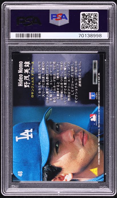 1995 Pinnacle Zenith Japanese Hideo Nomo ROOKIE #48 PSA 9 MINT on