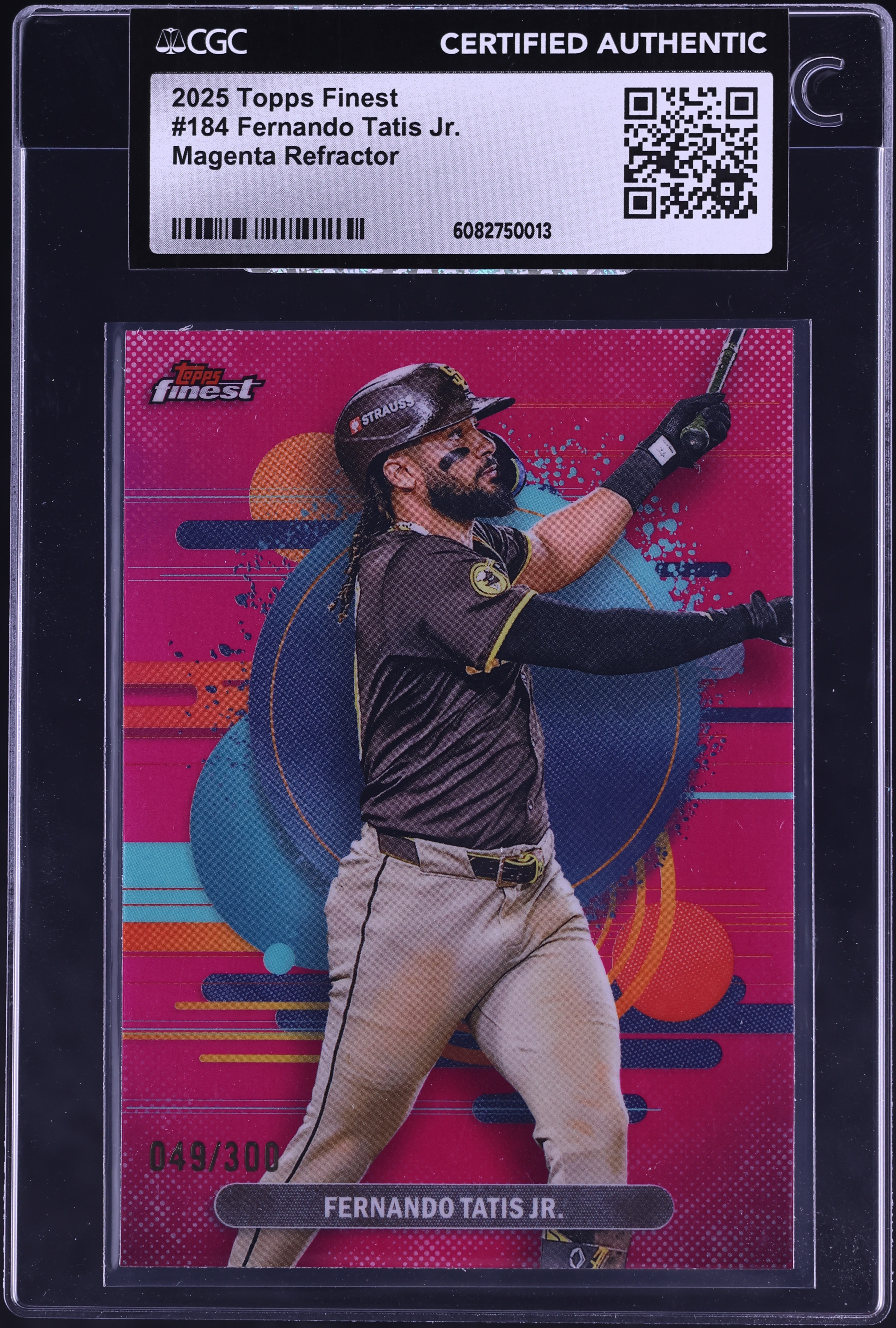 2025 Finest Magenta Refractor Fernando Tatis Jr. /300 #184 CGC