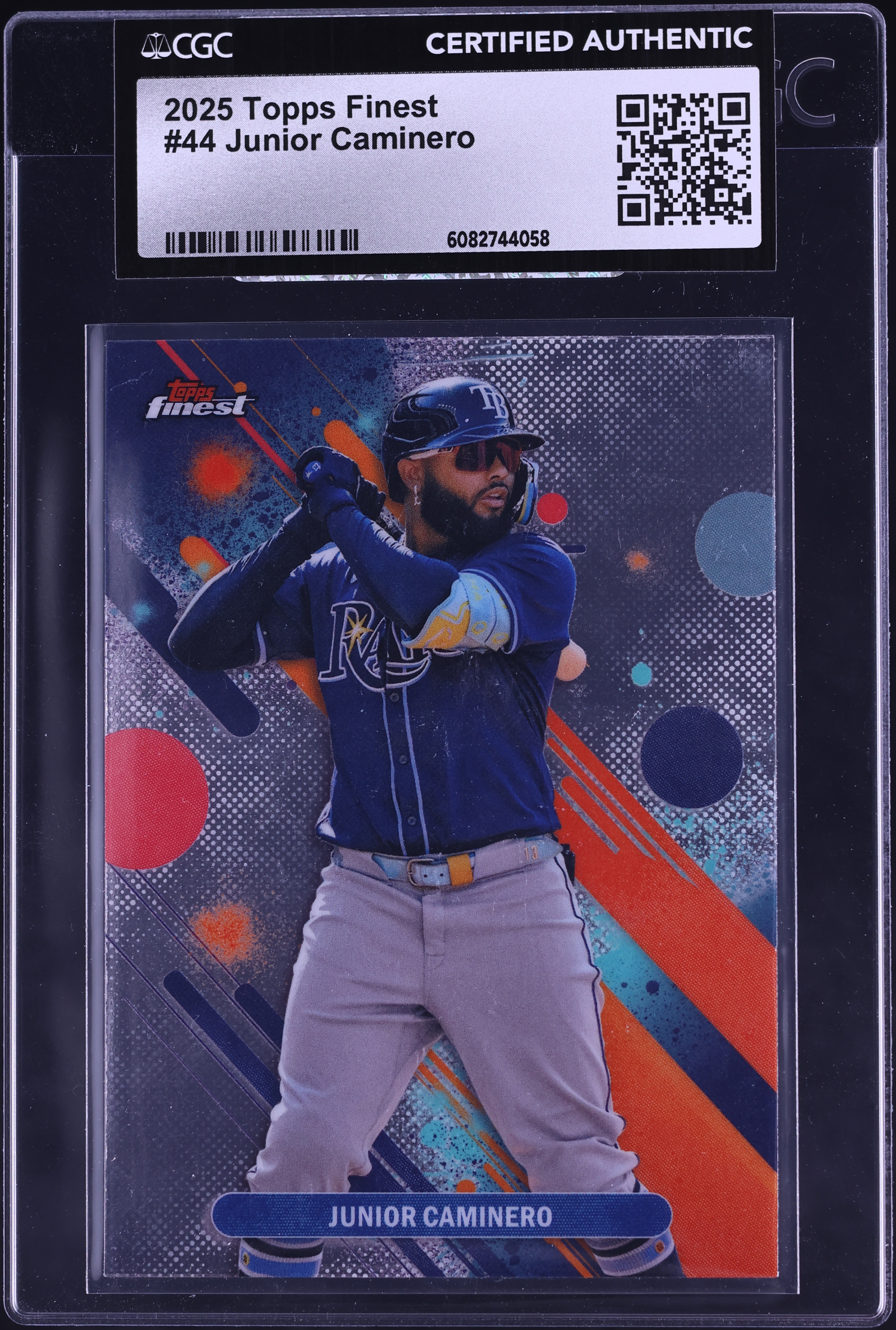 0 Junior Caminero Fanatics #44 Autographs 2025 TOPPS FINEST JUNIOR 