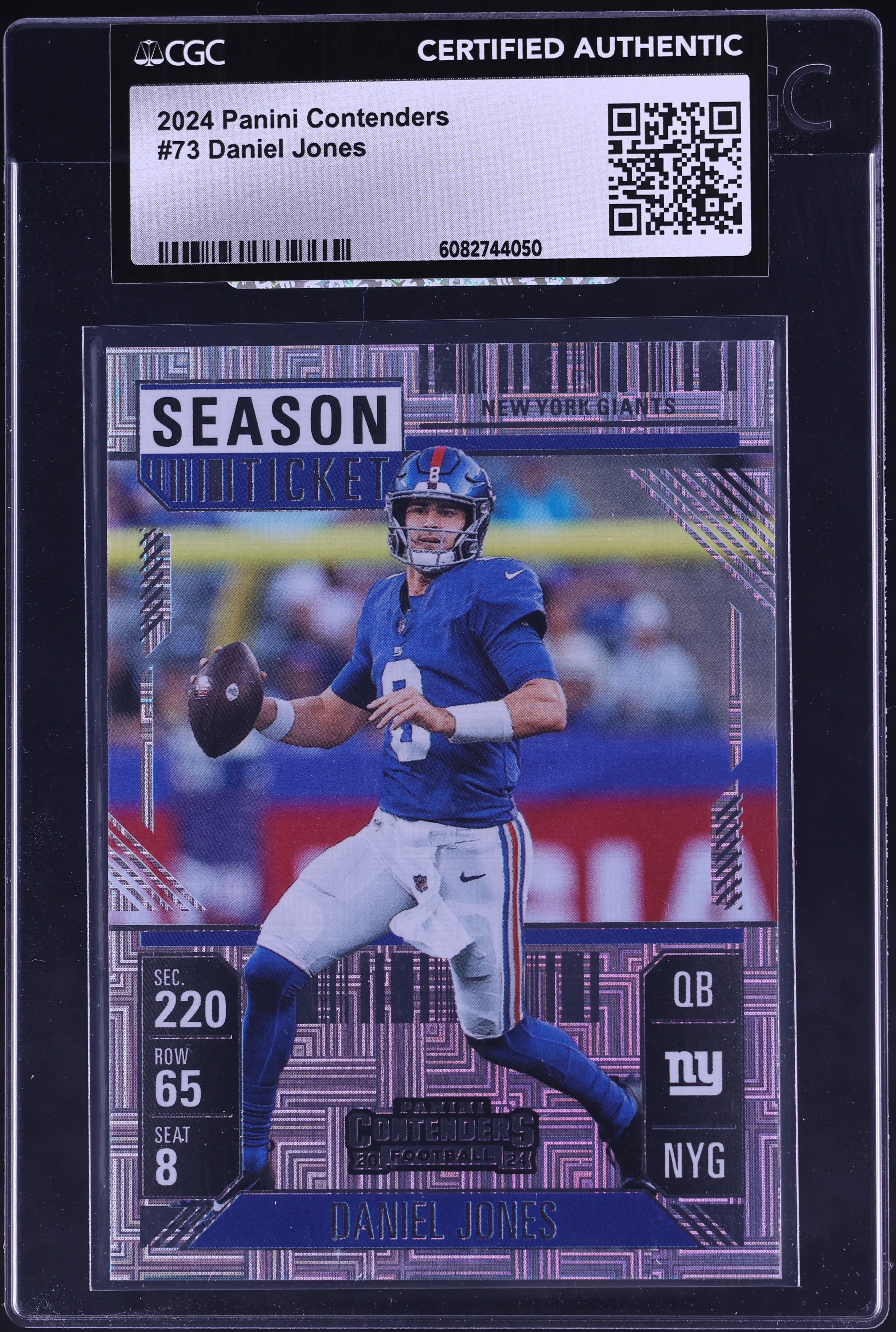 2024 Panini Contenders Daniel Jones #73 CGC AUTH on Fanatics Collect