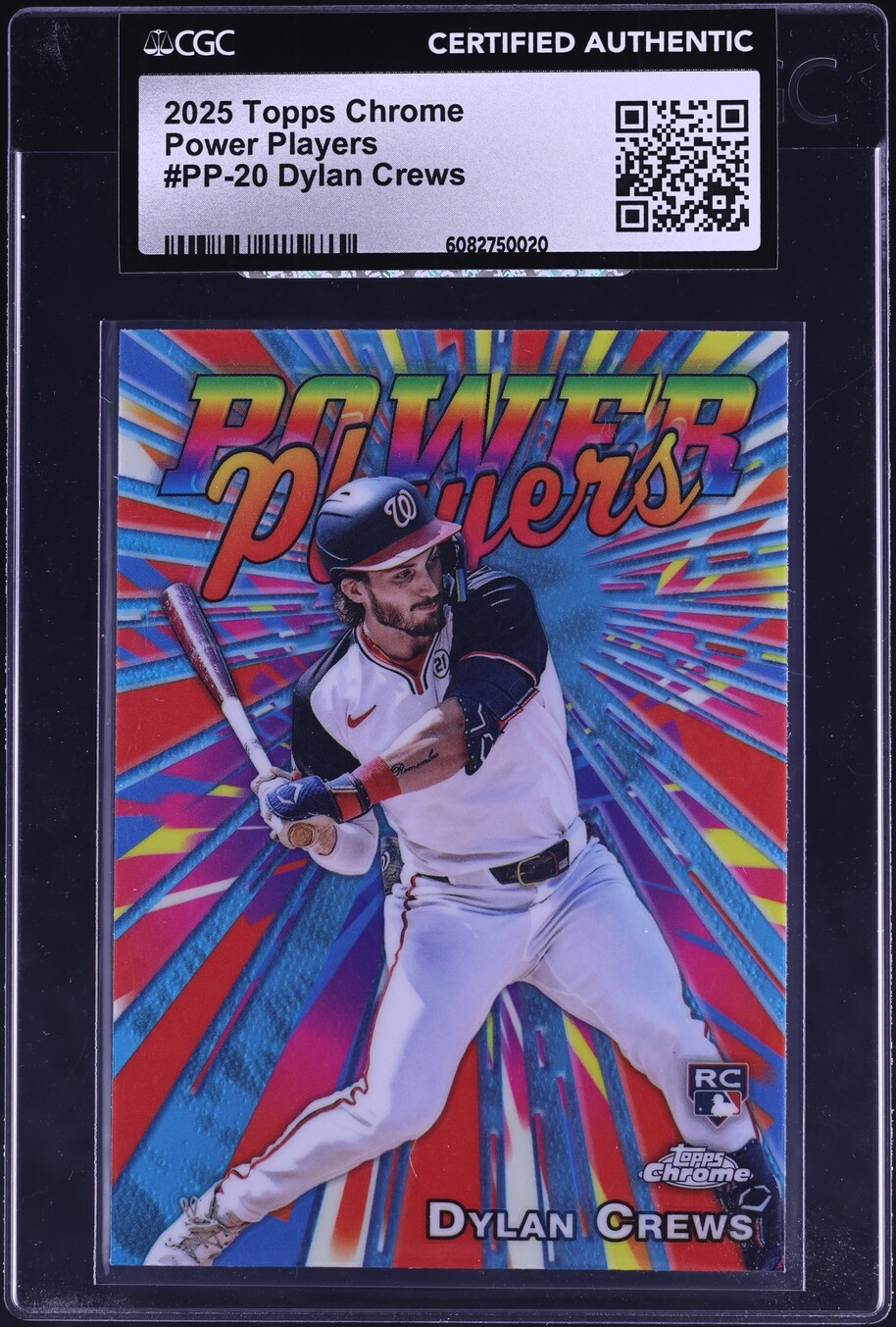2025 Topps Chrome Power Players Dylan Crews ROOKIE #PP-20 CGC AUTH 
